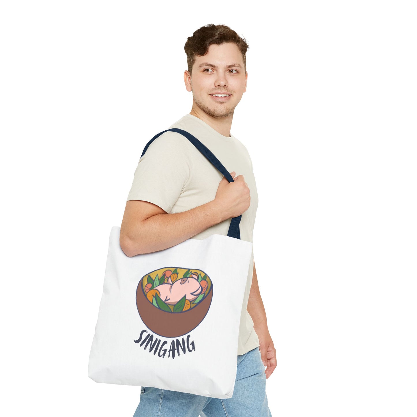 Sinigang Pig Pun Hand-Drawn Cartoon Tote Bag