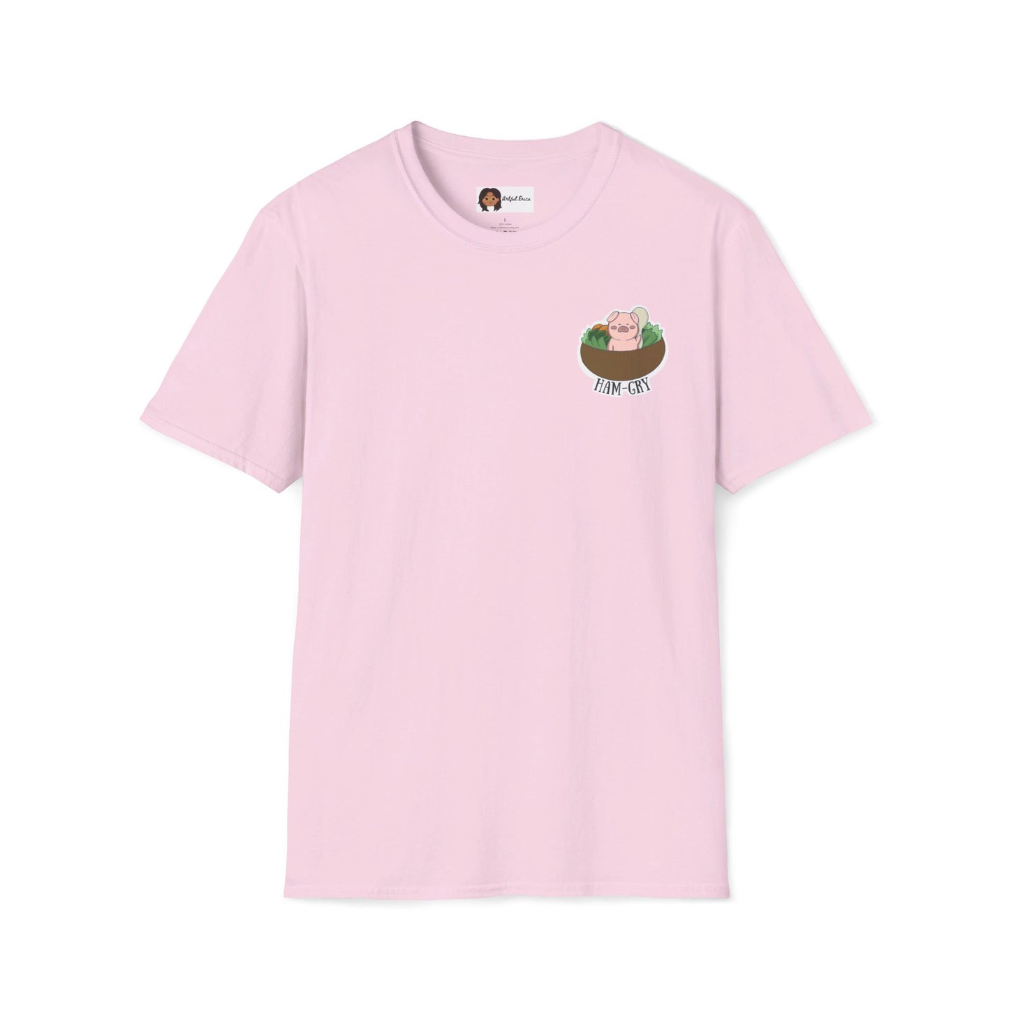 Ham-Gry Pig Pun Hand-Drawn Cartoon Shirt
