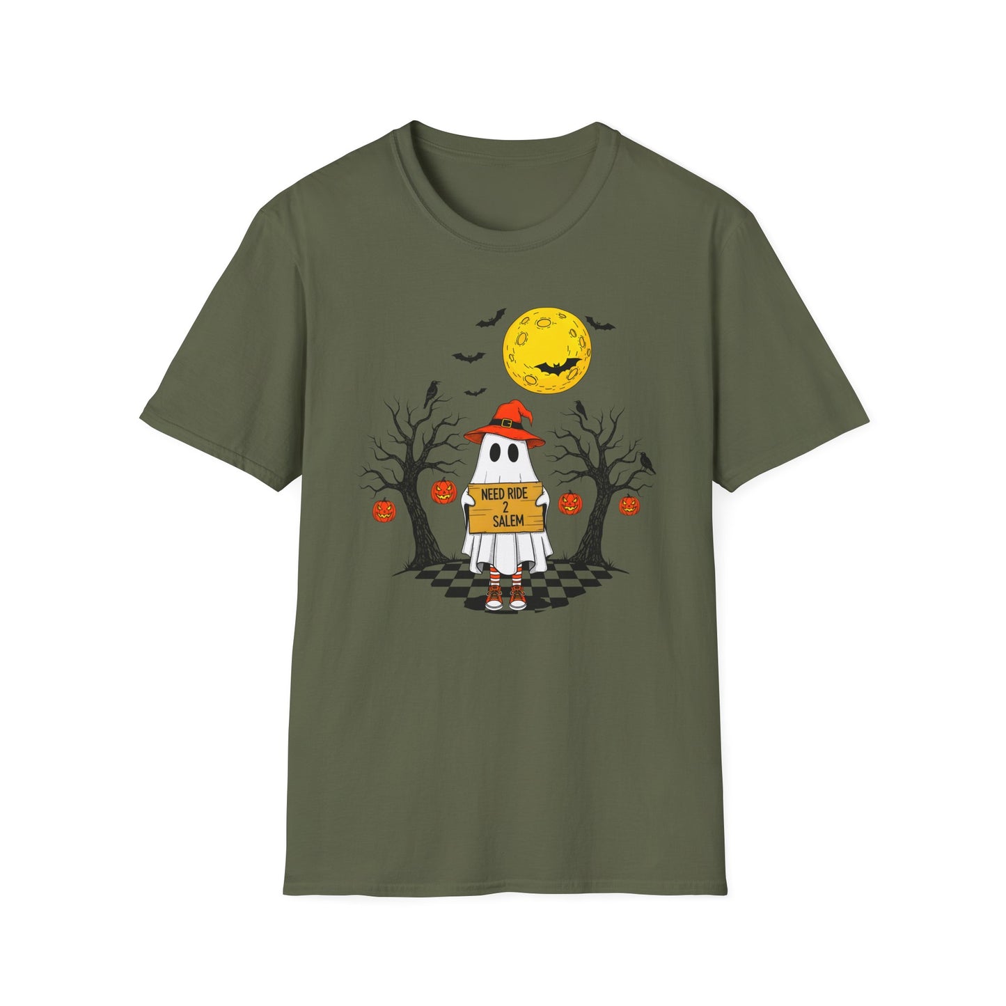 Need Ride To Salem Ghost Shirt | Halloween T-Shirt