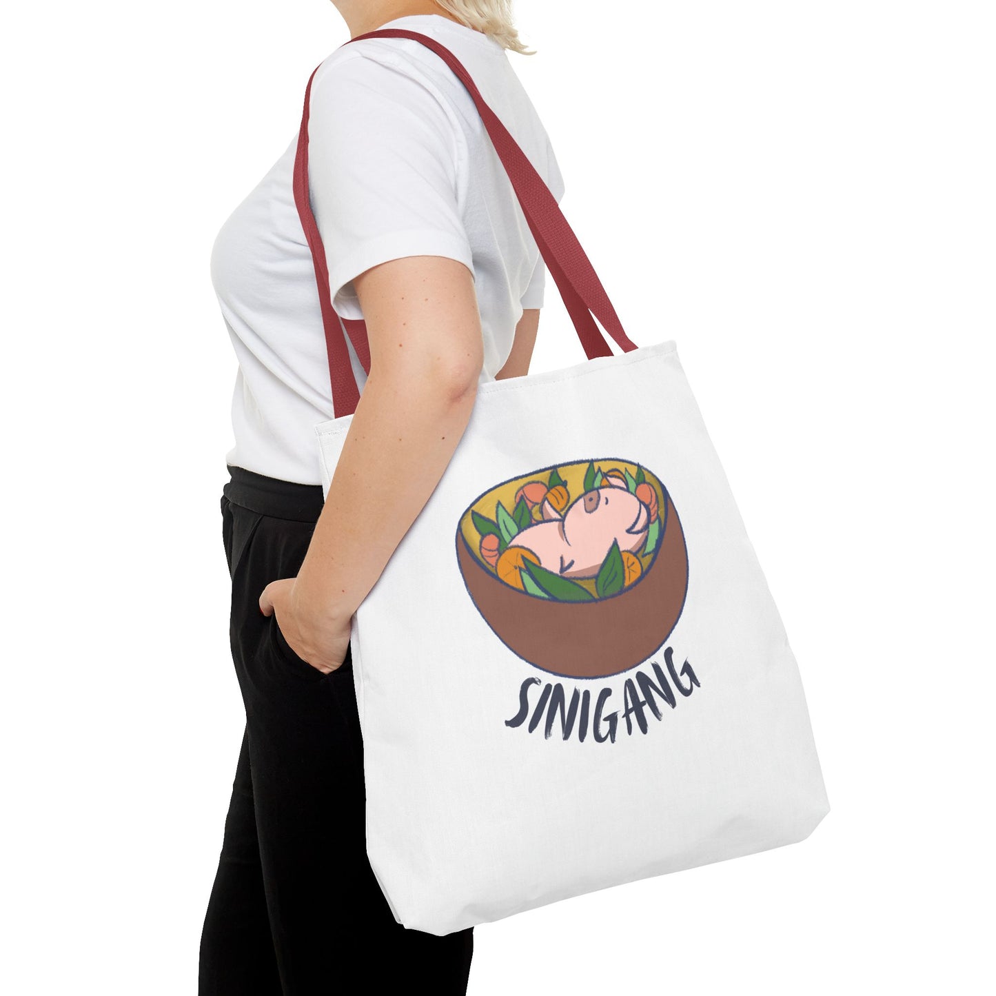 Sinigang Pig Pun Hand-Drawn Cartoon Tote Bag