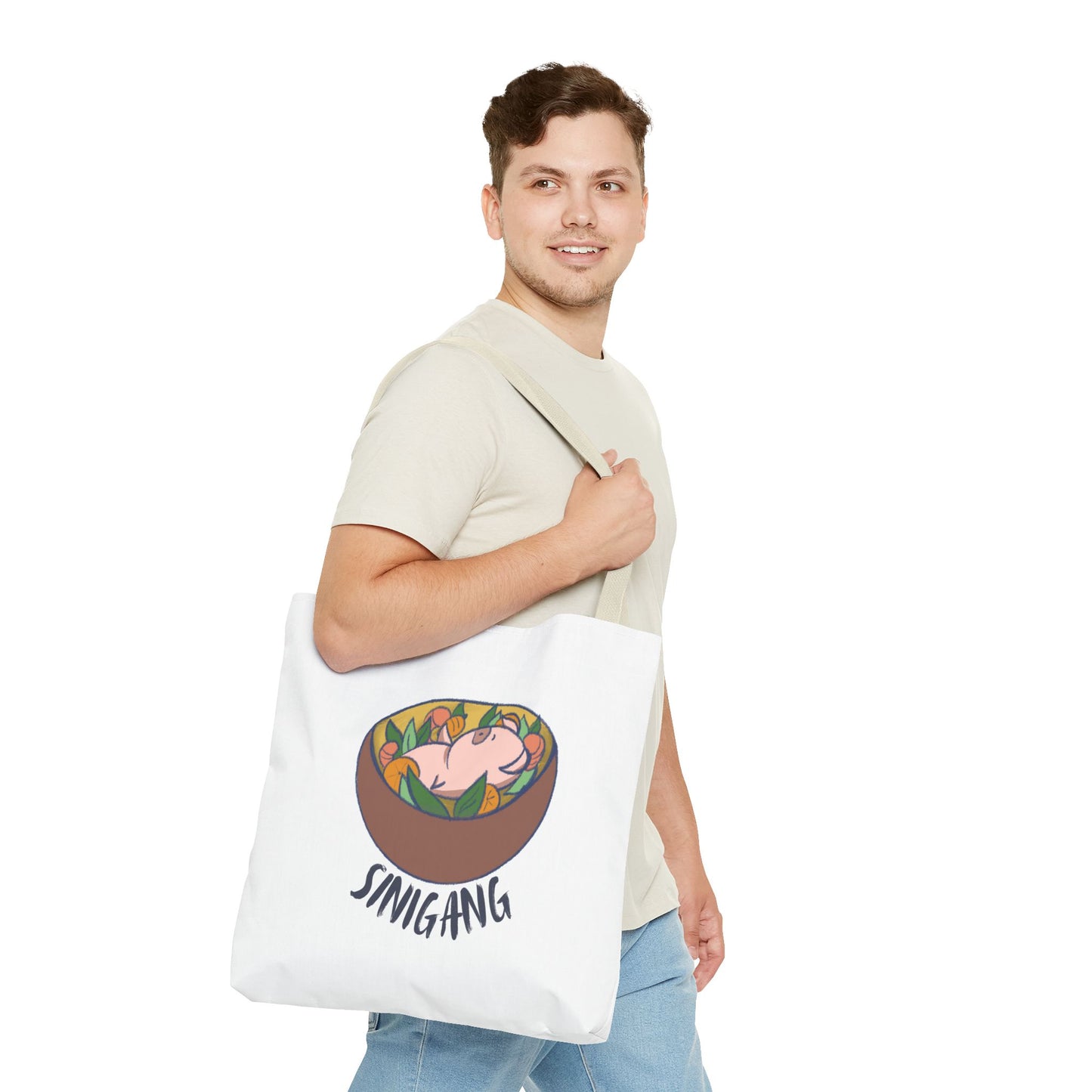 Sinigang Pig Pun Hand-Drawn Cartoon Tote Bag