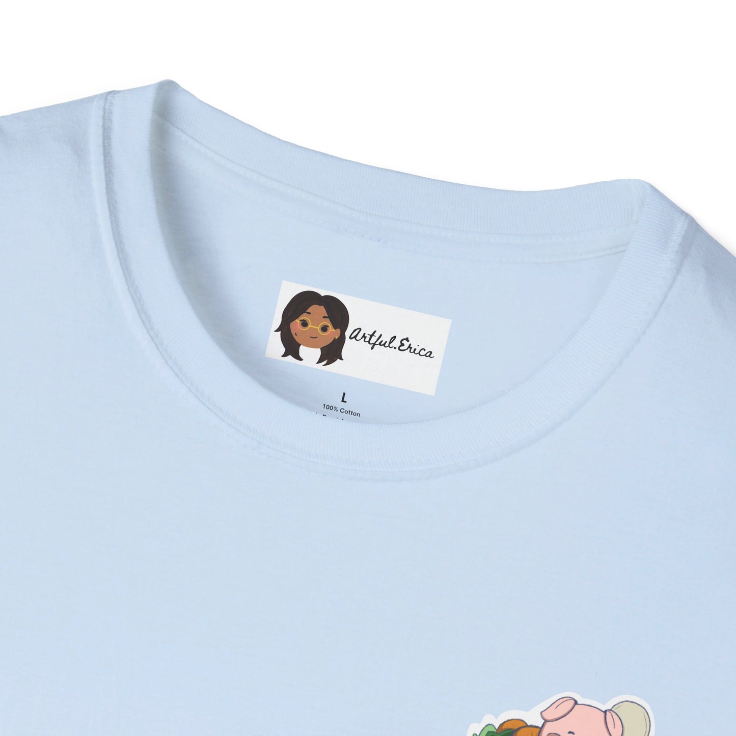 Ham-Gry Pig Pun Hand-Drawn Cartoon Shirt