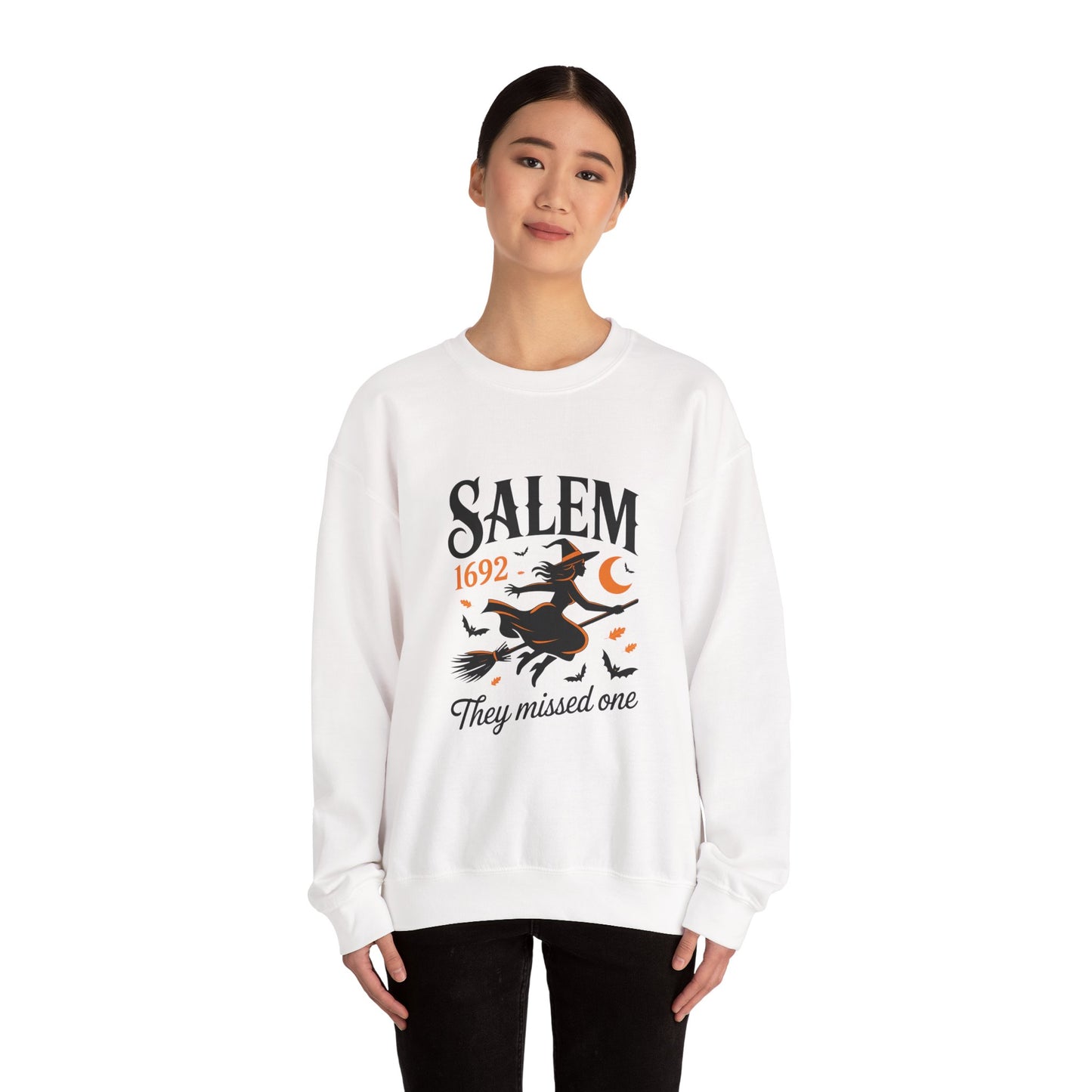 Salem Witchcraft 1692 Crewneck Sweatshirt - "They Missed One" | Halloween Sweatshirt