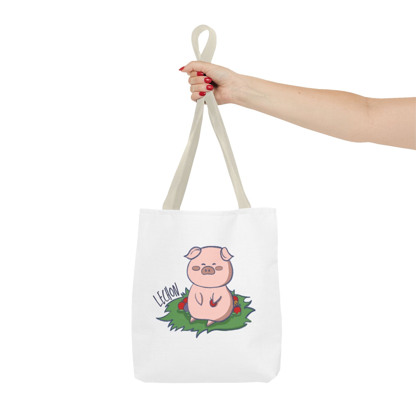 Lechon Pig Pun Hand-Drawn Cartoon Tote Bag