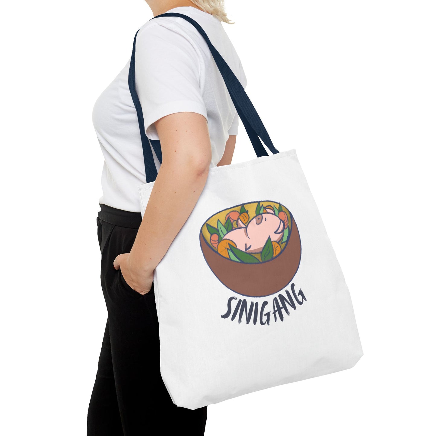 Sinigang Pig Pun Hand-Drawn Cartoon Tote Bag