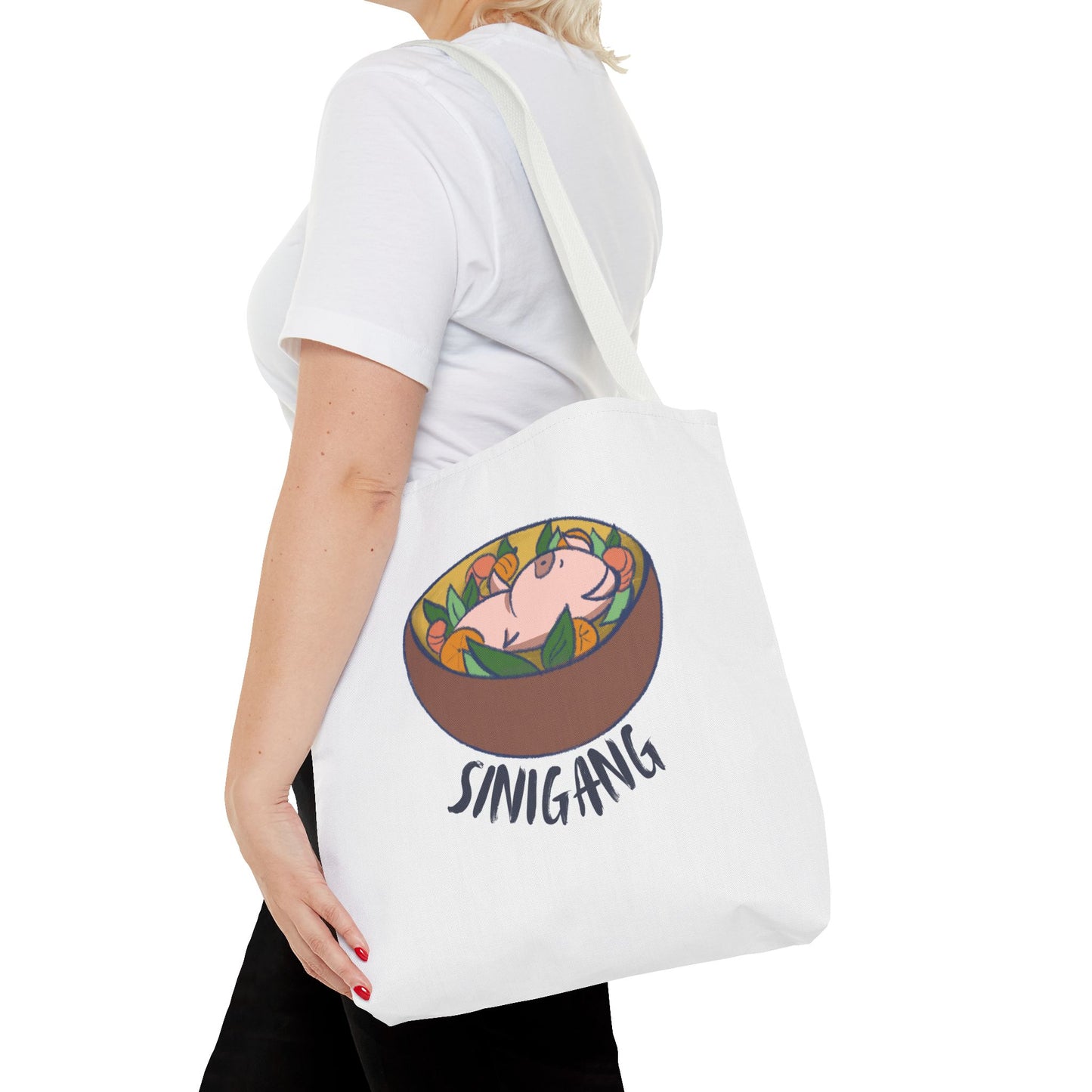 Sinigang Pig Pun Hand-Drawn Cartoon Tote Bag