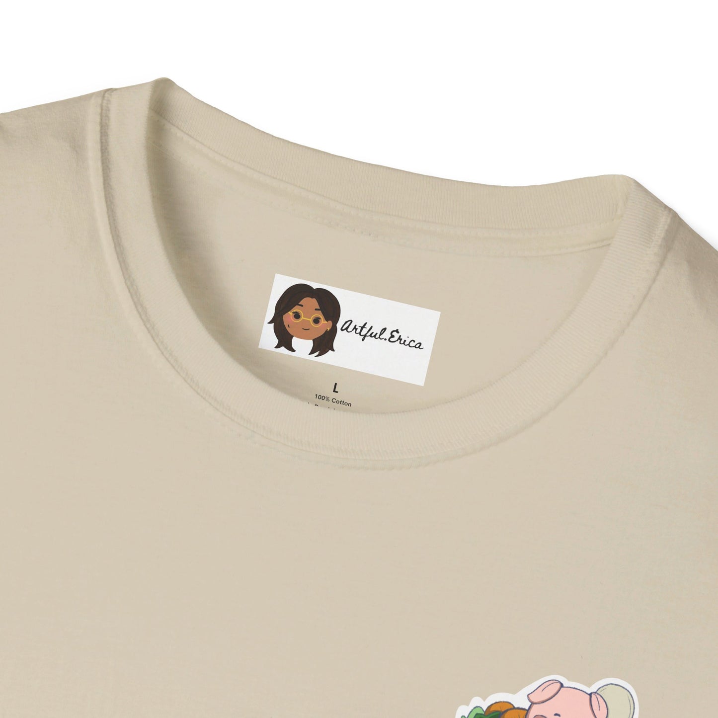 Ham-Gry Pig Pun Hand-Drawn Cartoon Shirt