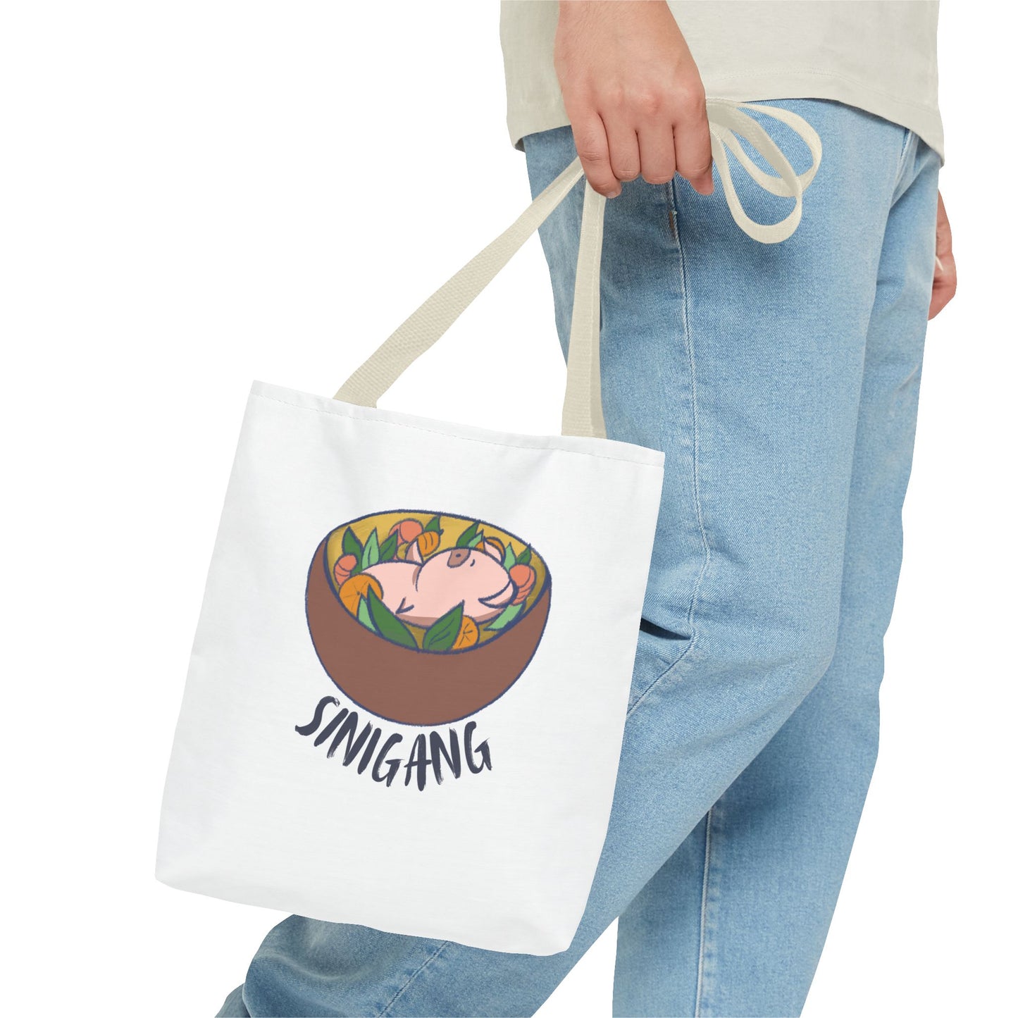 Sinigang Pig Pun Hand-Drawn Cartoon Tote Bag