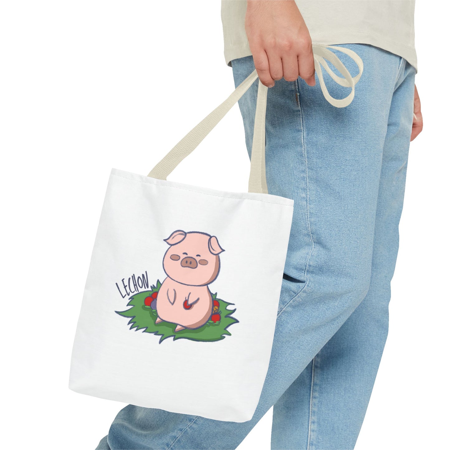 Lechon Pig Pun Hand-Drawn Cartoon Tote Bag