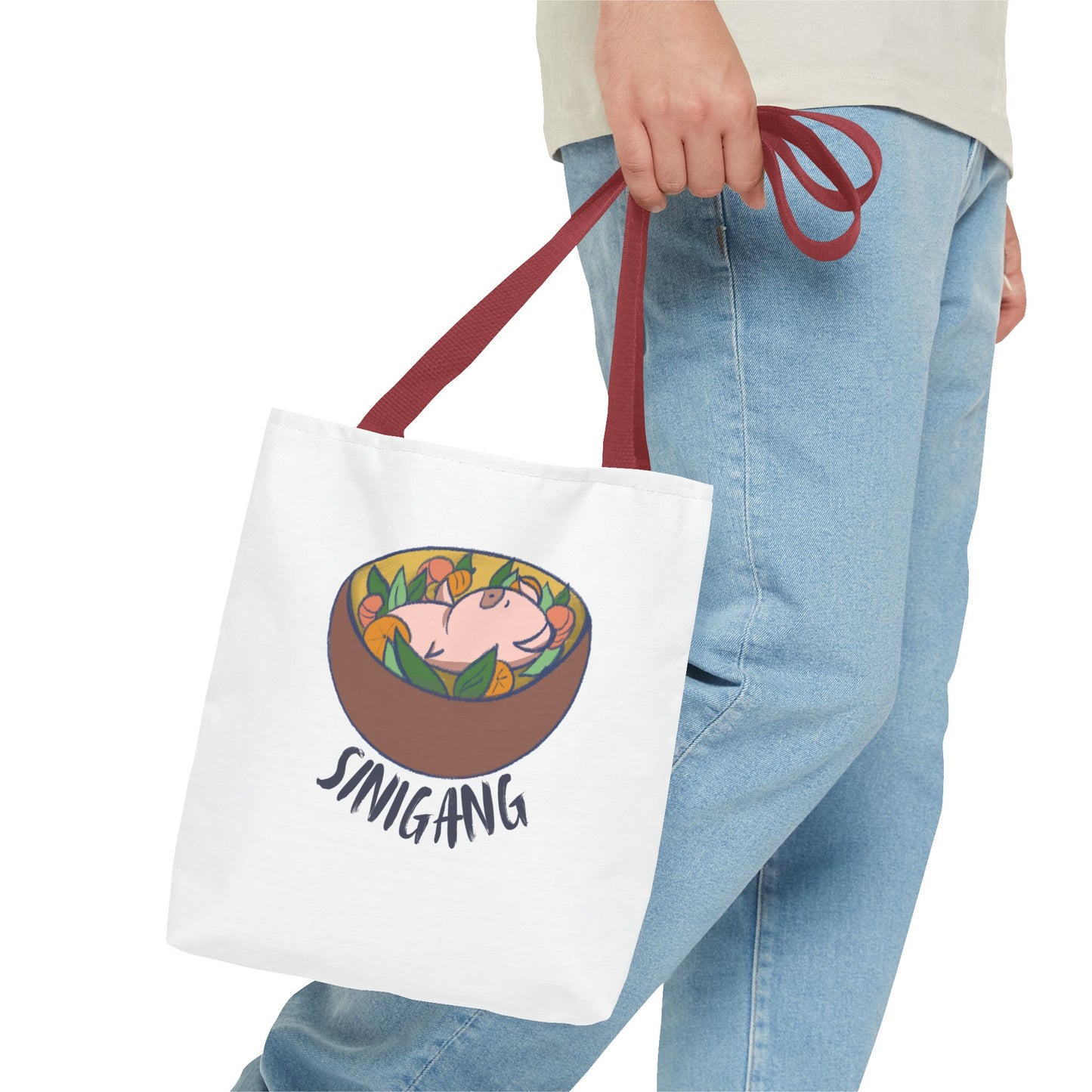 Sinigang Pig Pun Hand-Drawn Cartoon Tote Bag