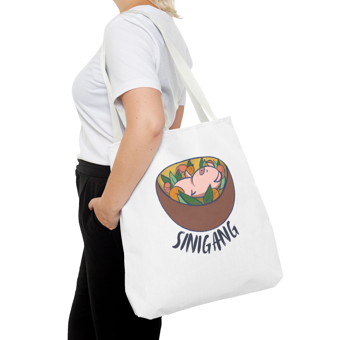 Sinigang Pig Pun Hand-Drawn Cartoon Tote Bag