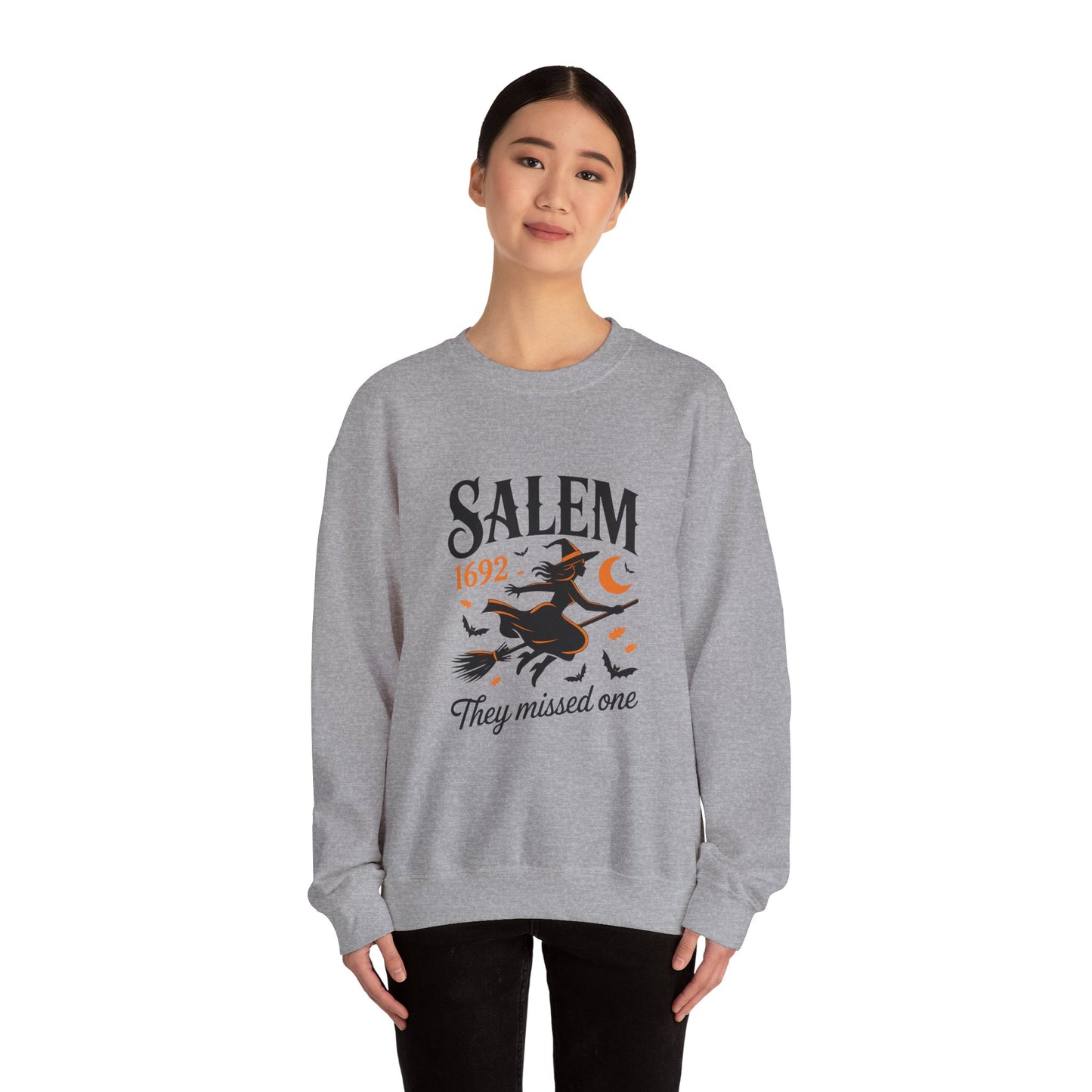 Salem Witchcraft 1692 Crewneck Sweatshirt - "They Missed One" | Halloween Sweatshirt