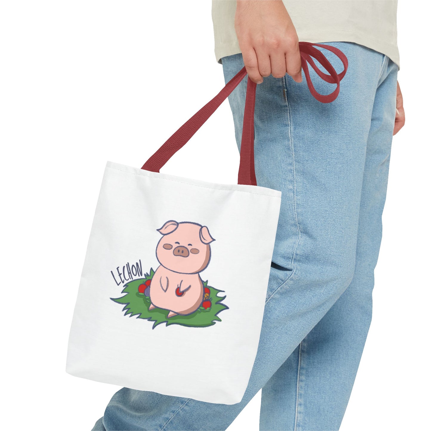Lechon Pig Pun Hand-Drawn Cartoon Tote Bag