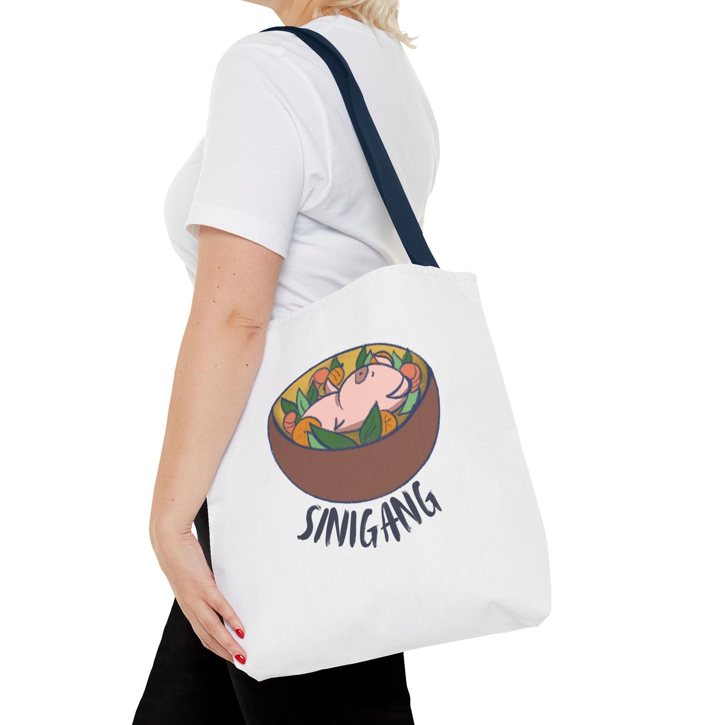 Sinigang Pig Pun Hand-Drawn Cartoon Tote Bag