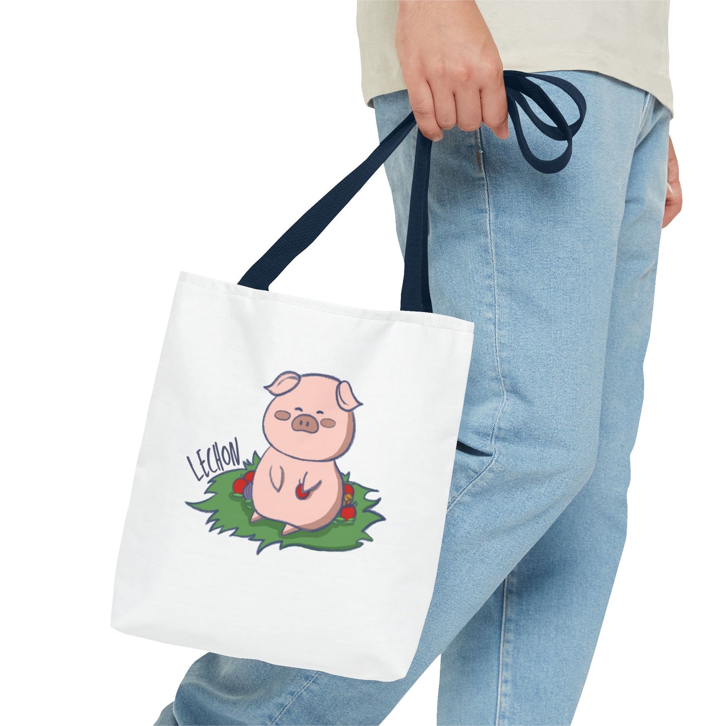 Lechon Pig Pun Hand-Drawn Cartoon Tote Bag