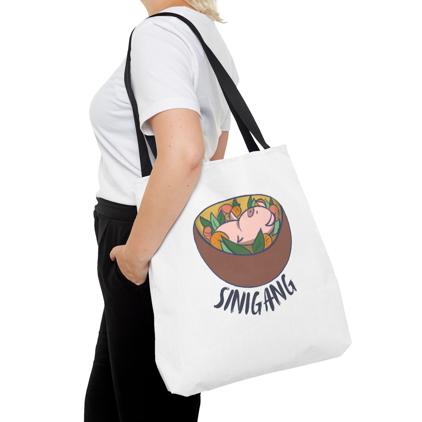 Sinigang Pig Pun Hand-Drawn Cartoon Tote Bag