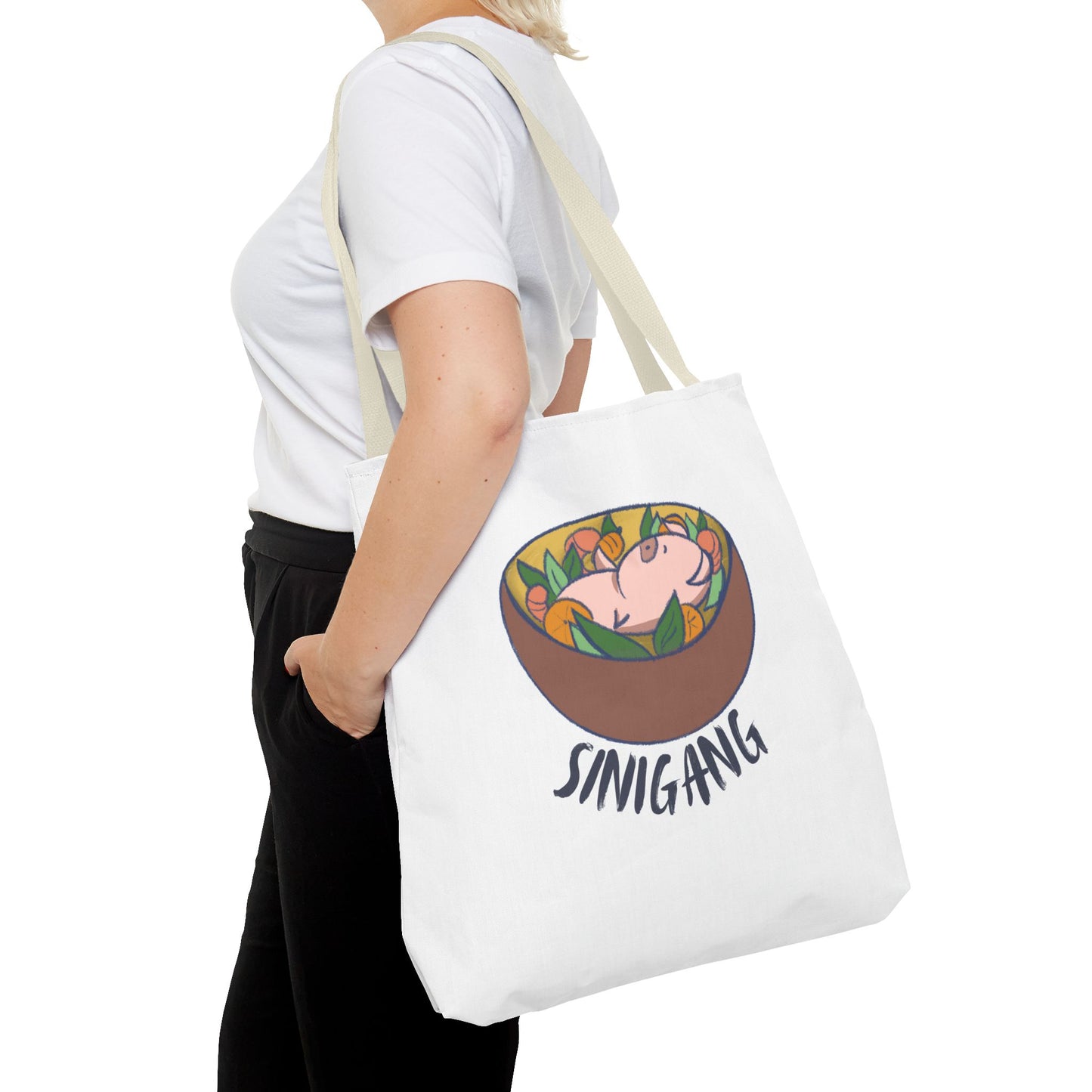 Sinigang Pig Pun Hand-Drawn Cartoon Tote Bag
