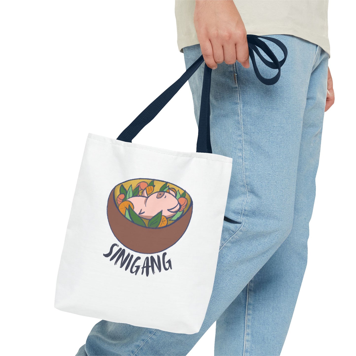 Sinigang Pig Pun Hand-Drawn Cartoon Tote Bag