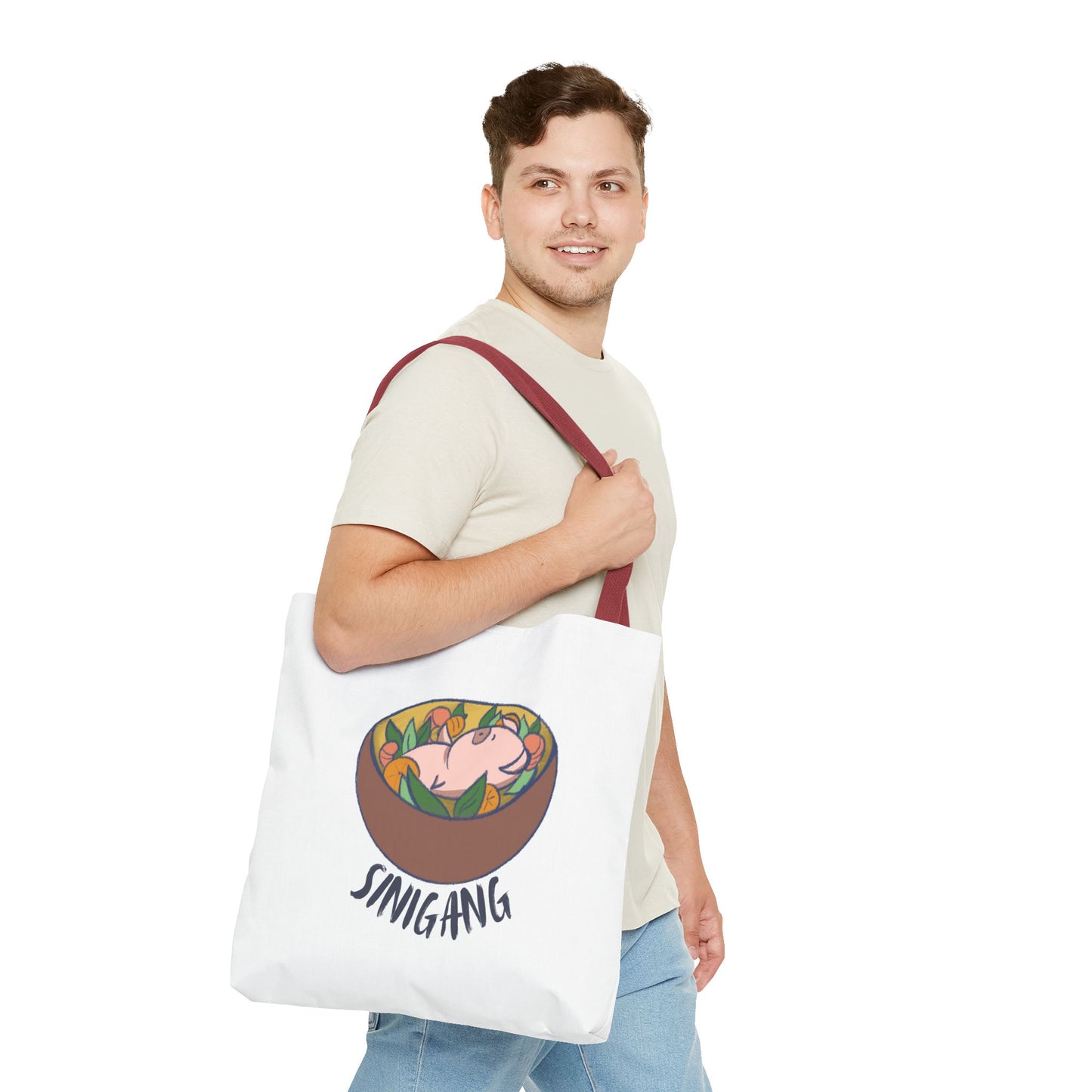 Sinigang Pig Pun Hand-Drawn Cartoon Tote Bag