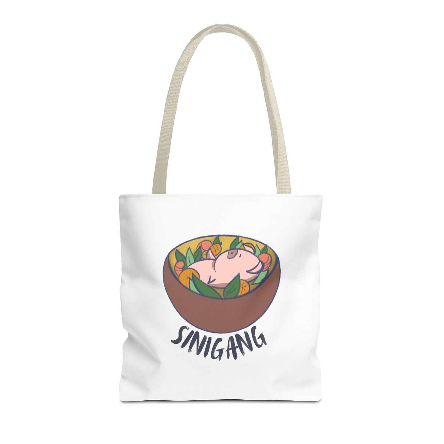 Sinigang Pig Pun Hand-Drawn Cartoon Tote Bag