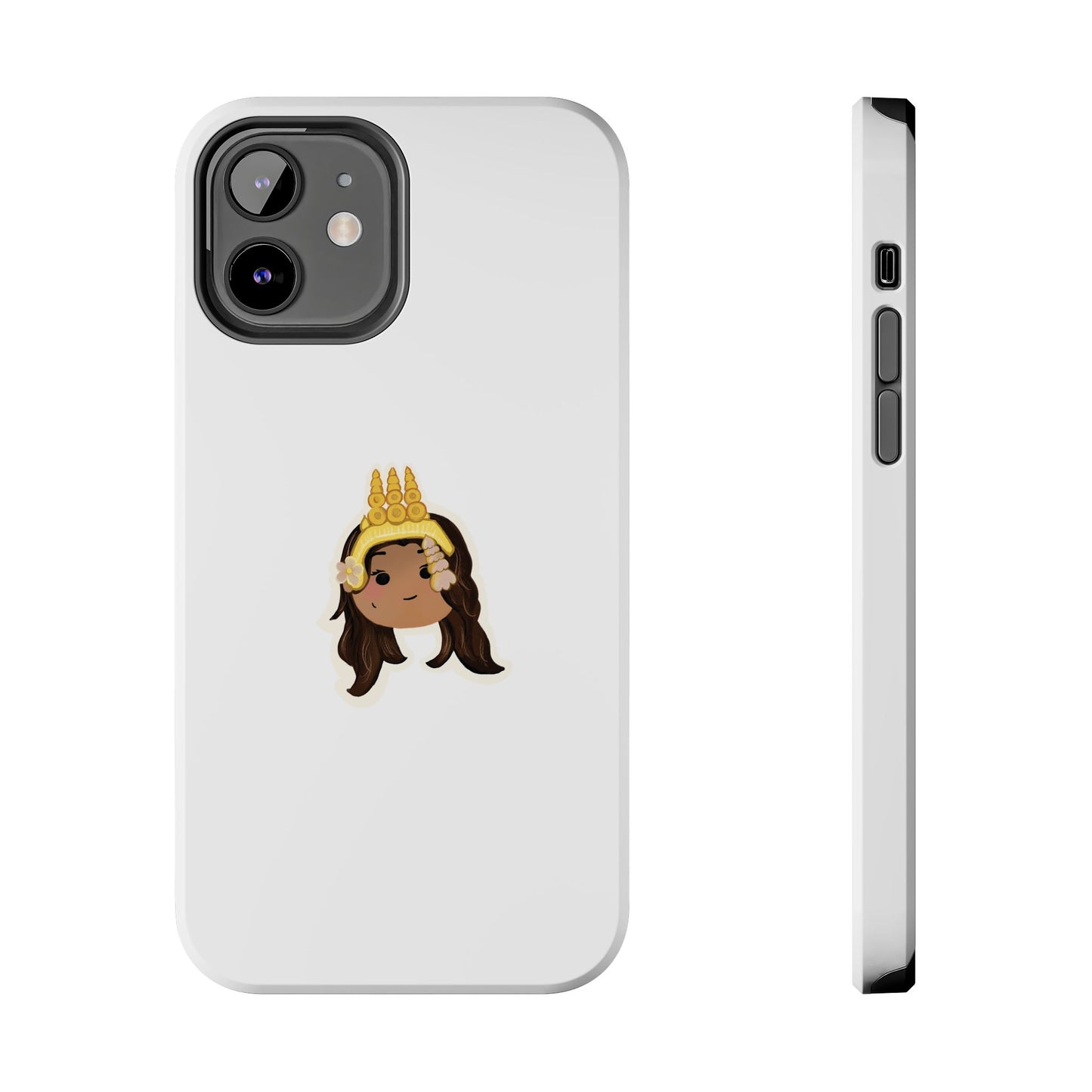 Khmer Apsara Hand-Drawn Cartoon Tough Phone Case by ArtfulErica for iPhone and Samsung Galaxy