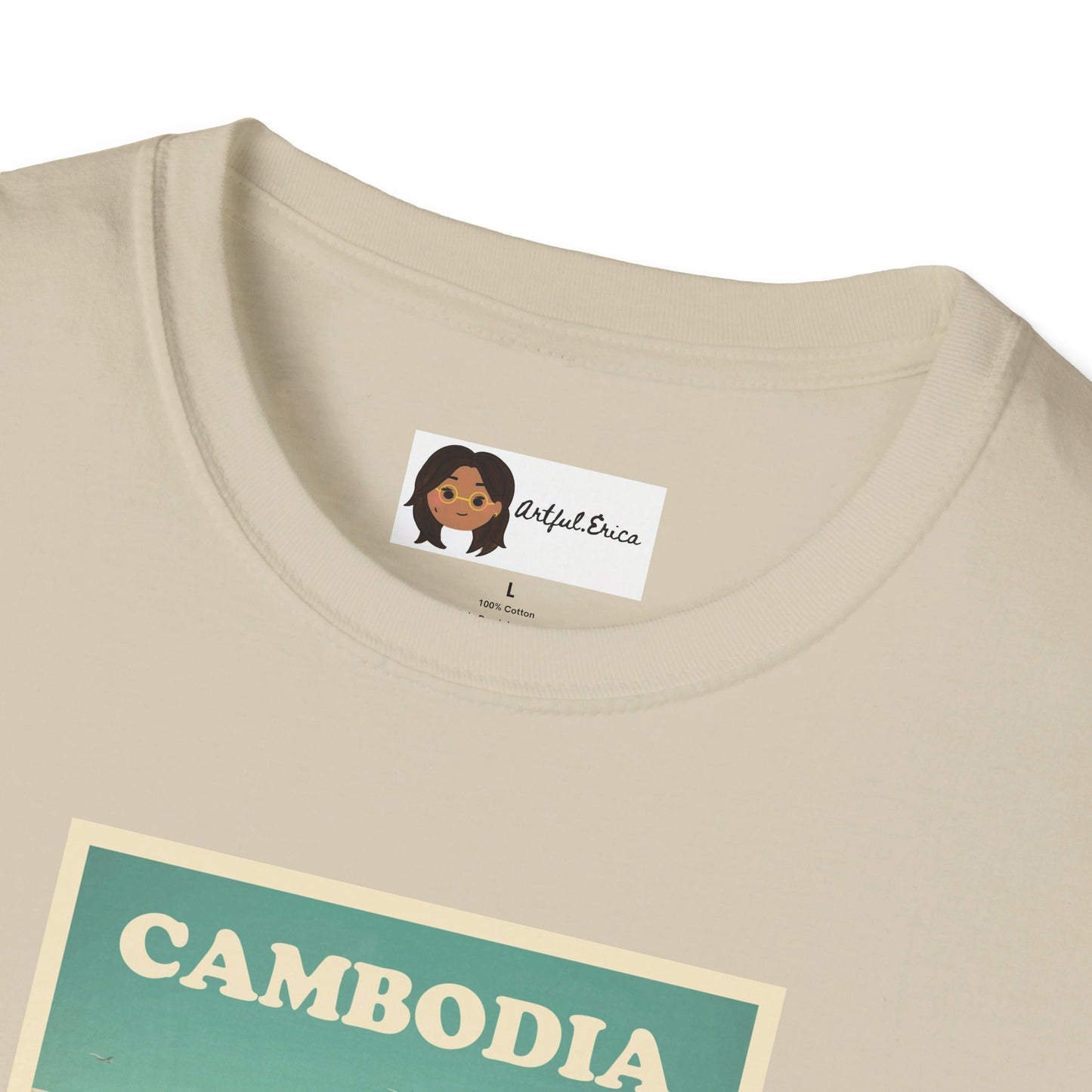 Khmer Tshirt | Cambodia Retro Poster Angkor Wat T-shirt