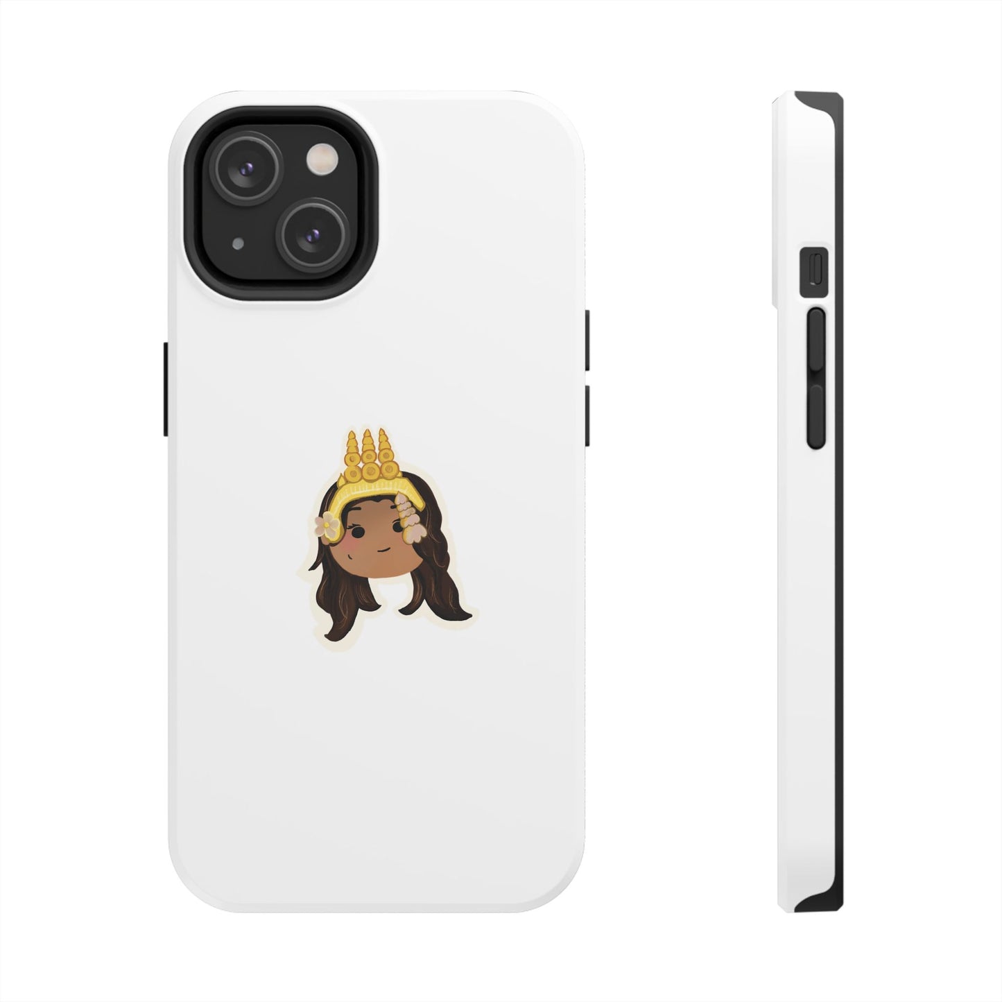 Khmer Apsara Hand-Drawn Cartoon Tough Phone Case by ArtfulErica for iPhone and Samsung Galaxy