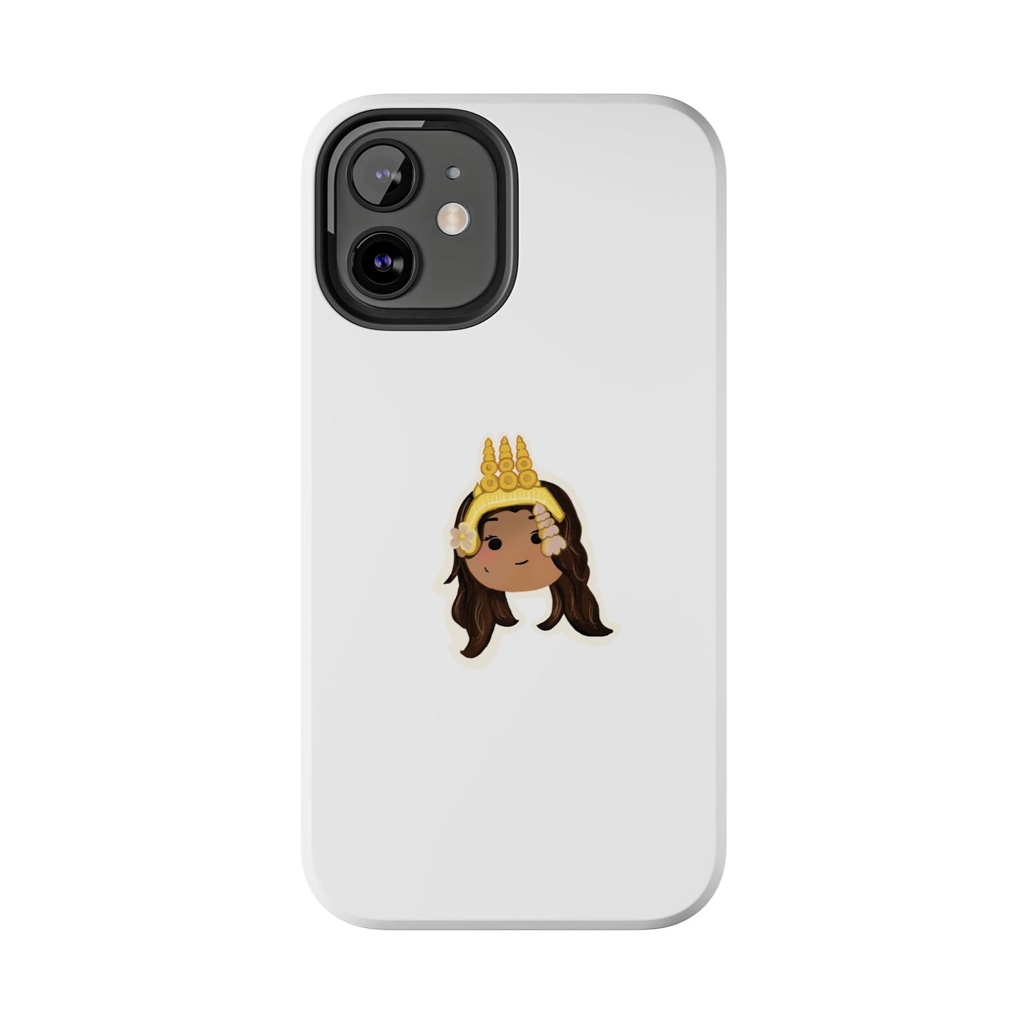 Khmer Apsara Hand-Drawn Cartoon Tough Phone Case by ArtfulErica for iPhone and Samsung Galaxy