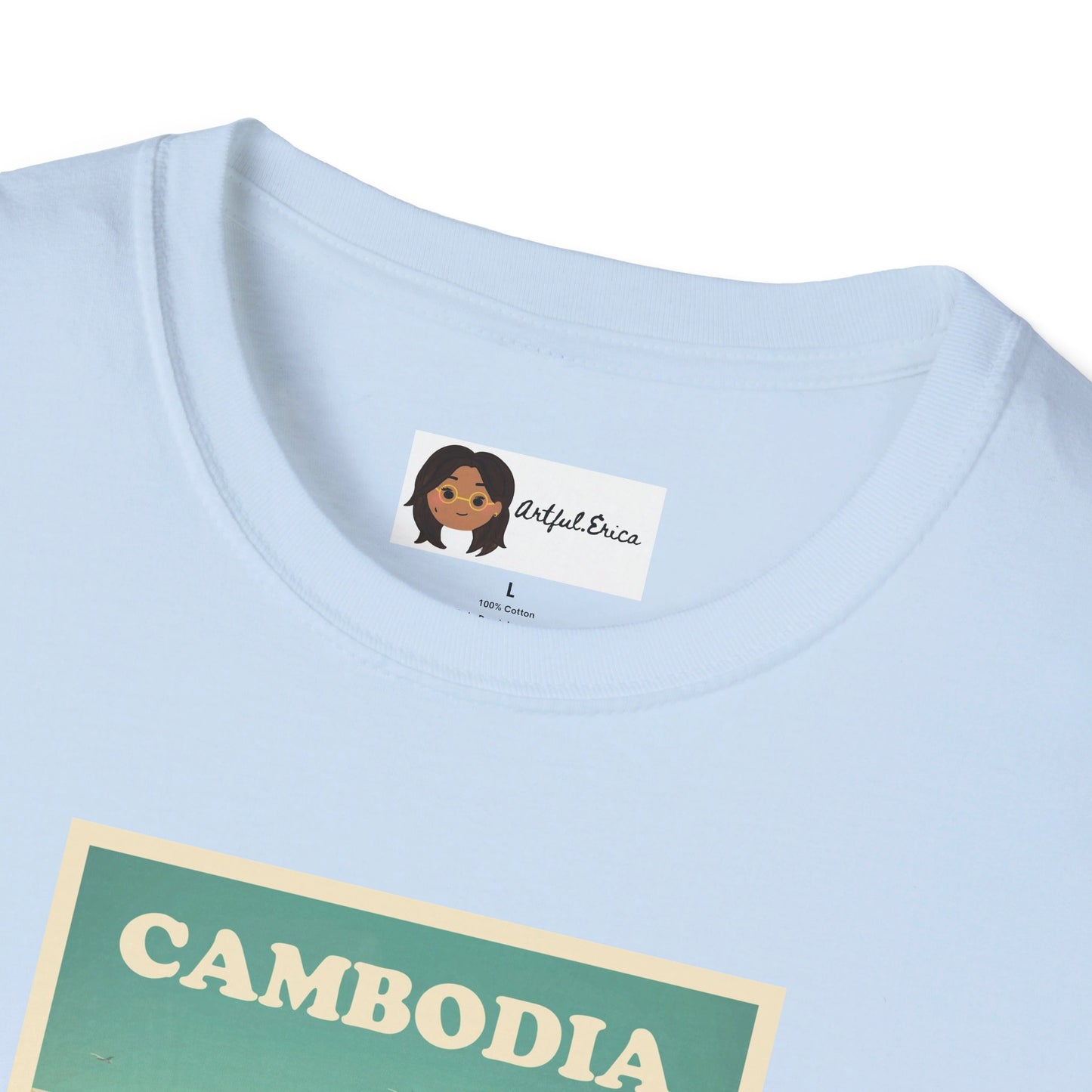 Khmer Tshirt | Cambodia Retro Poster Angkor Wat T-shirt