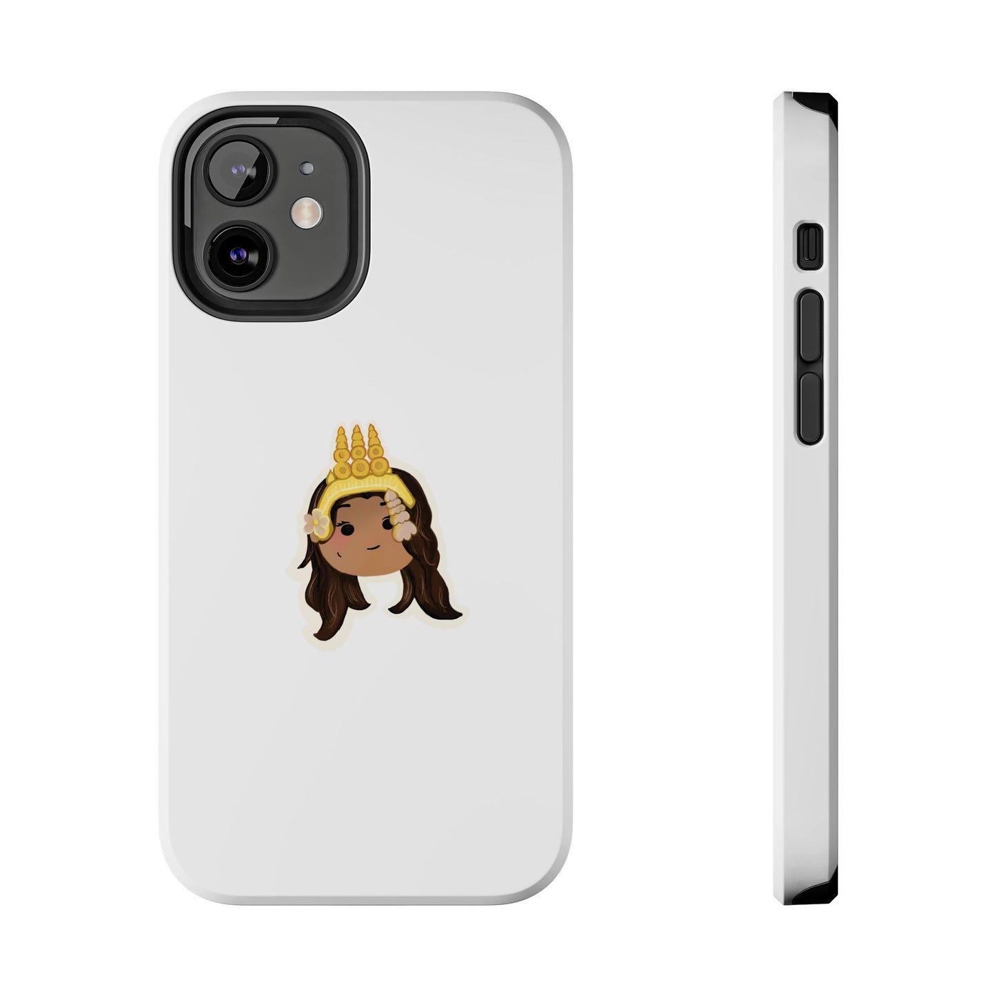 Khmer Apsara Hand-Drawn Cartoon Tough Phone Case by ArtfulErica for iPhone and Samsung Galaxy