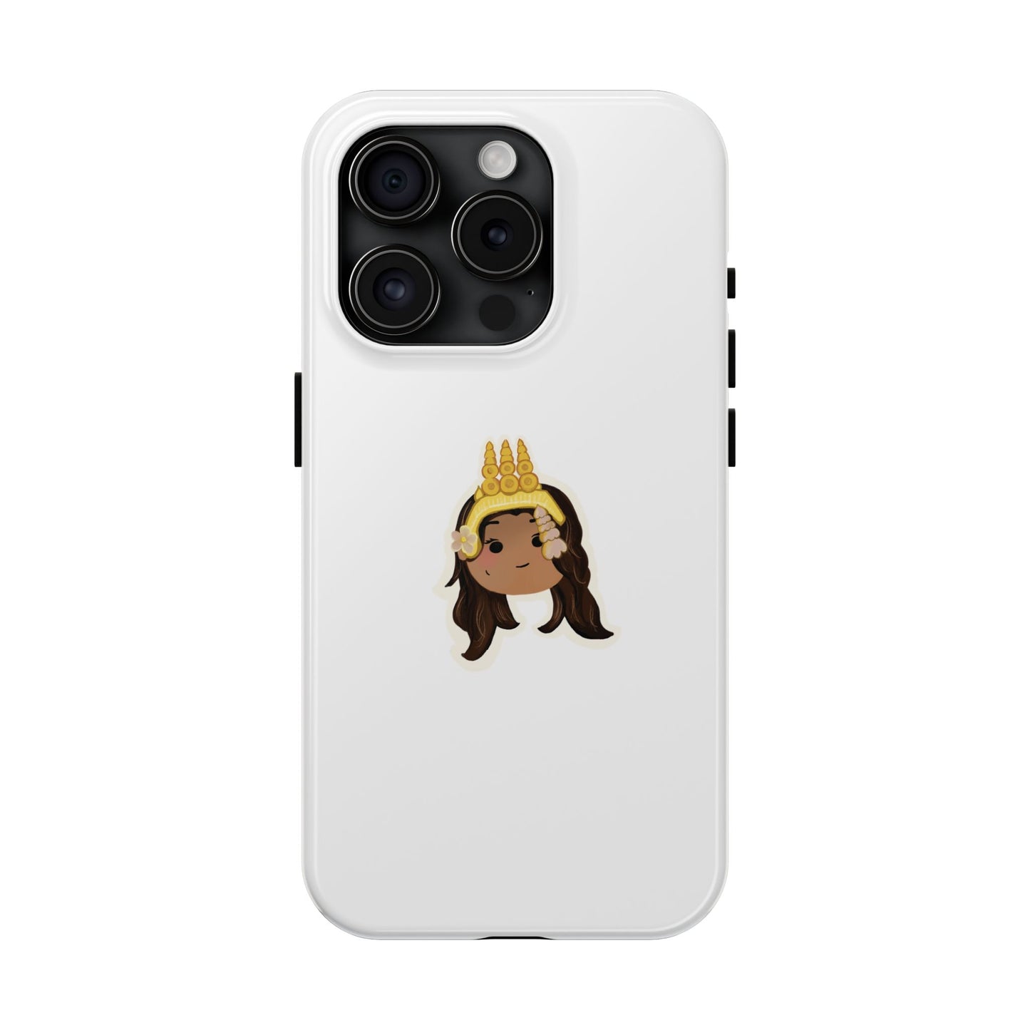 Khmer Apsara Hand-Drawn Cartoon Tough Phone Case by ArtfulErica for iPhone and Samsung Galaxy