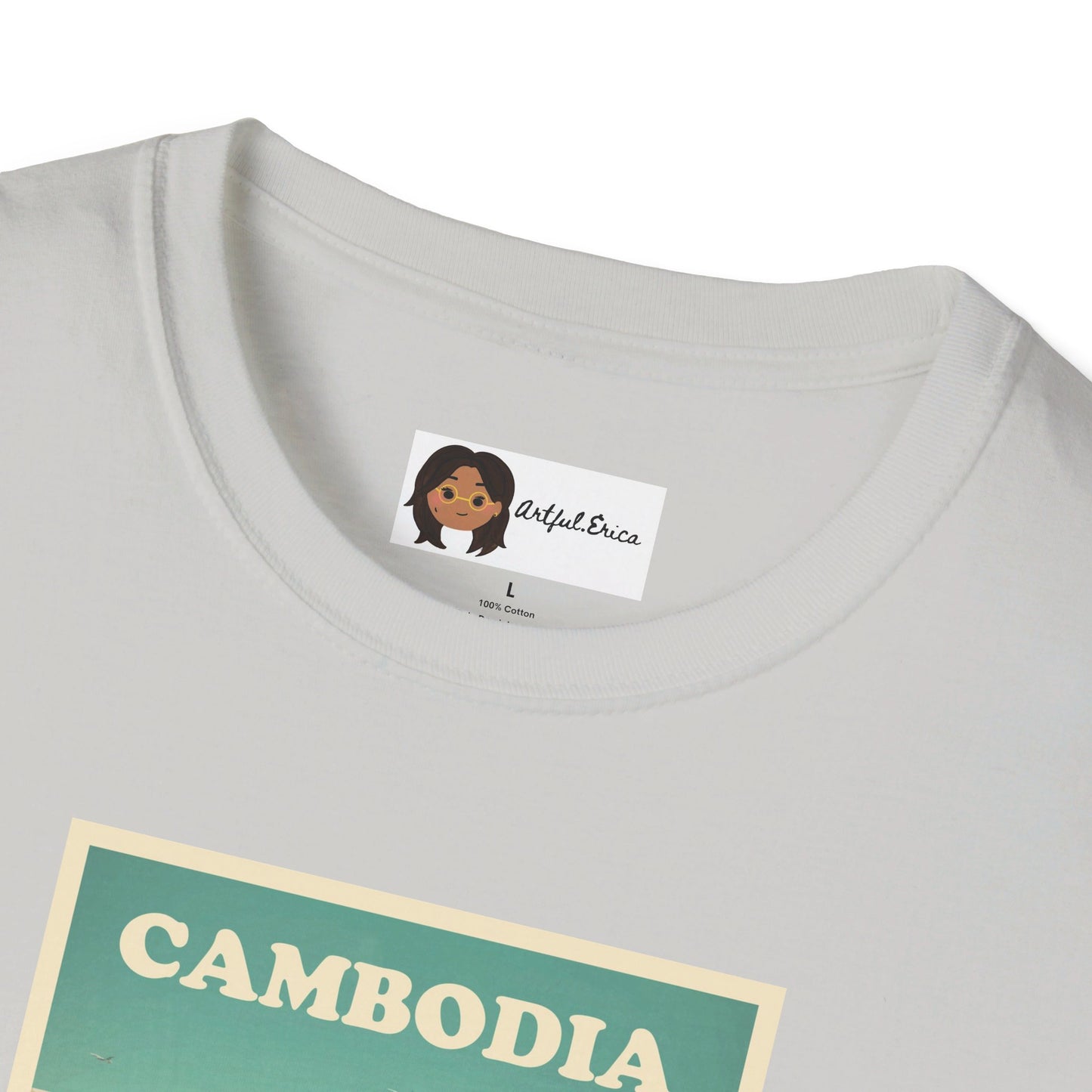 Khmer Tshirt | Cambodia Retro Poster Angkor Wat T-shirt