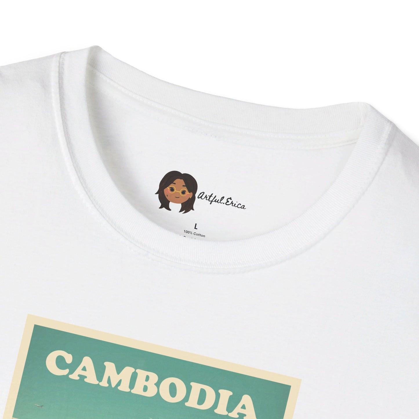 Khmer Tshirt | Cambodia Retro Poster Angkor Wat T-shirt