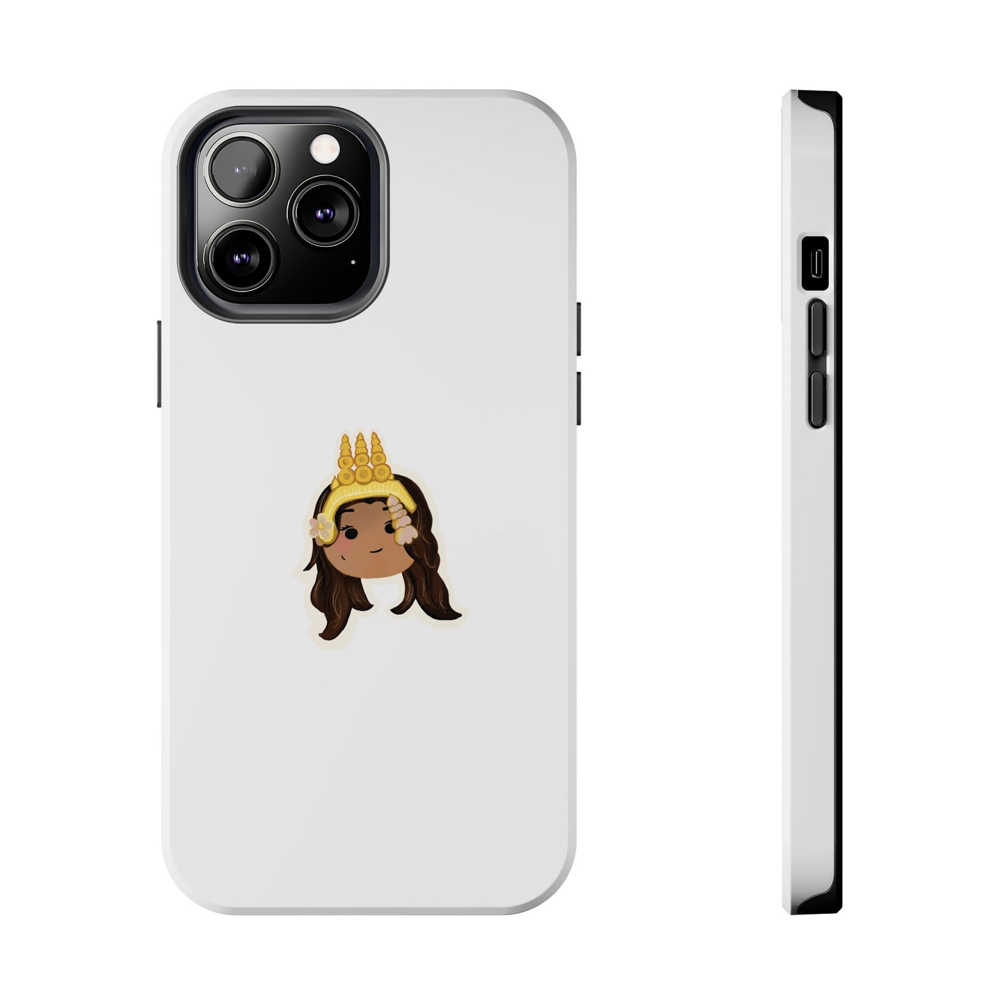 Khmer Apsara Hand-Drawn Cartoon Tough Phone Case by ArtfulErica for iPhone and Samsung Galaxy