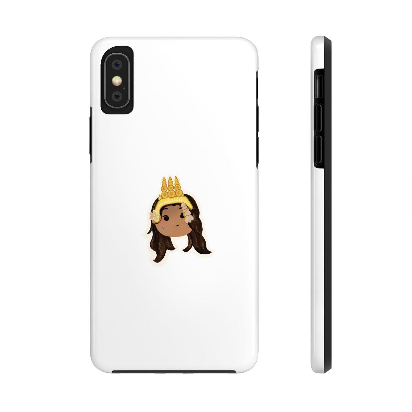 Khmer Apsara Hand-Drawn Cartoon Tough Phone Case by ArtfulErica for iPhone and Samsung Galaxy