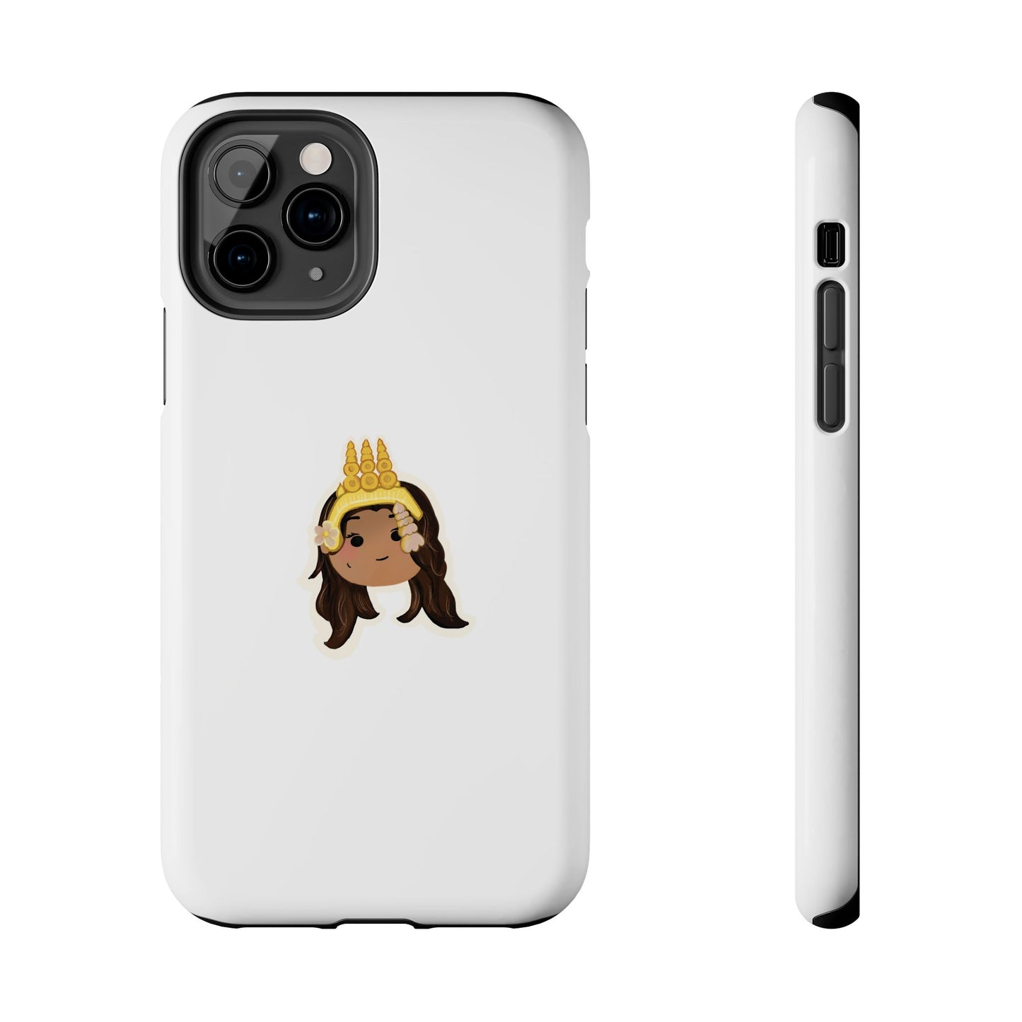 Khmer Apsara Hand-Drawn Cartoon Tough Phone Case by ArtfulErica for iPhone and Samsung Galaxy