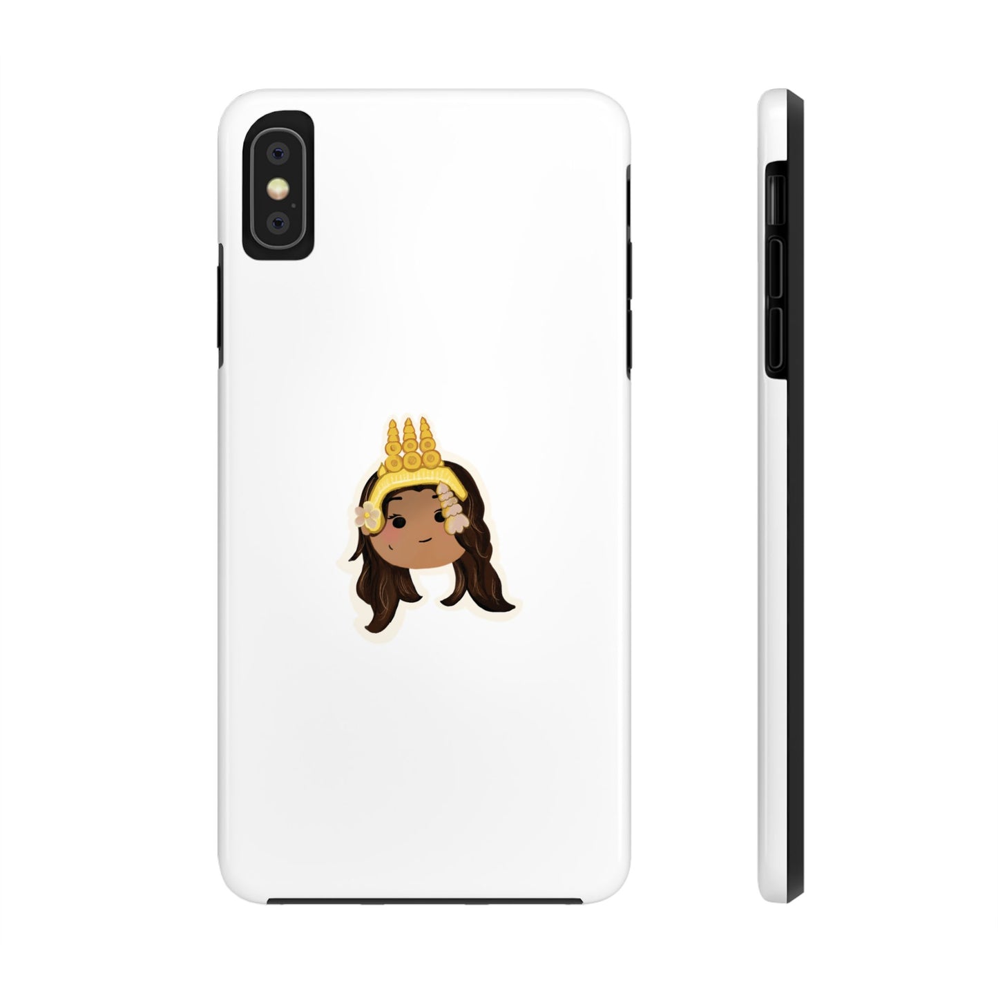 Khmer Apsara Hand-Drawn Cartoon Tough Phone Case by ArtfulErica for iPhone and Samsung Galaxy