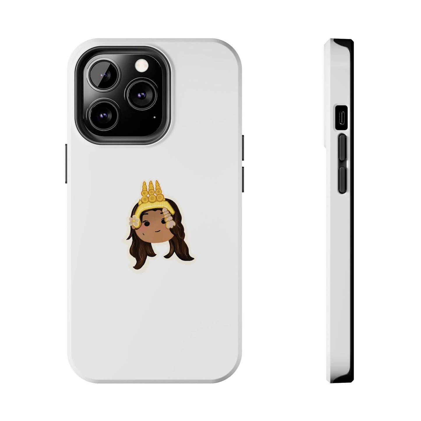 Khmer Apsara Hand-Drawn Cartoon Tough Phone Case by ArtfulErica for iPhone and Samsung Galaxy