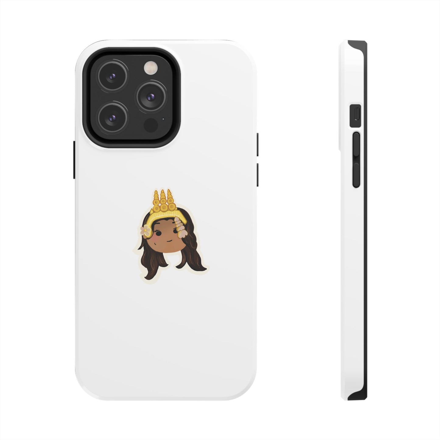 Khmer Apsara Hand-Drawn Cartoon Tough Phone Case by ArtfulErica for iPhone and Samsung Galaxy