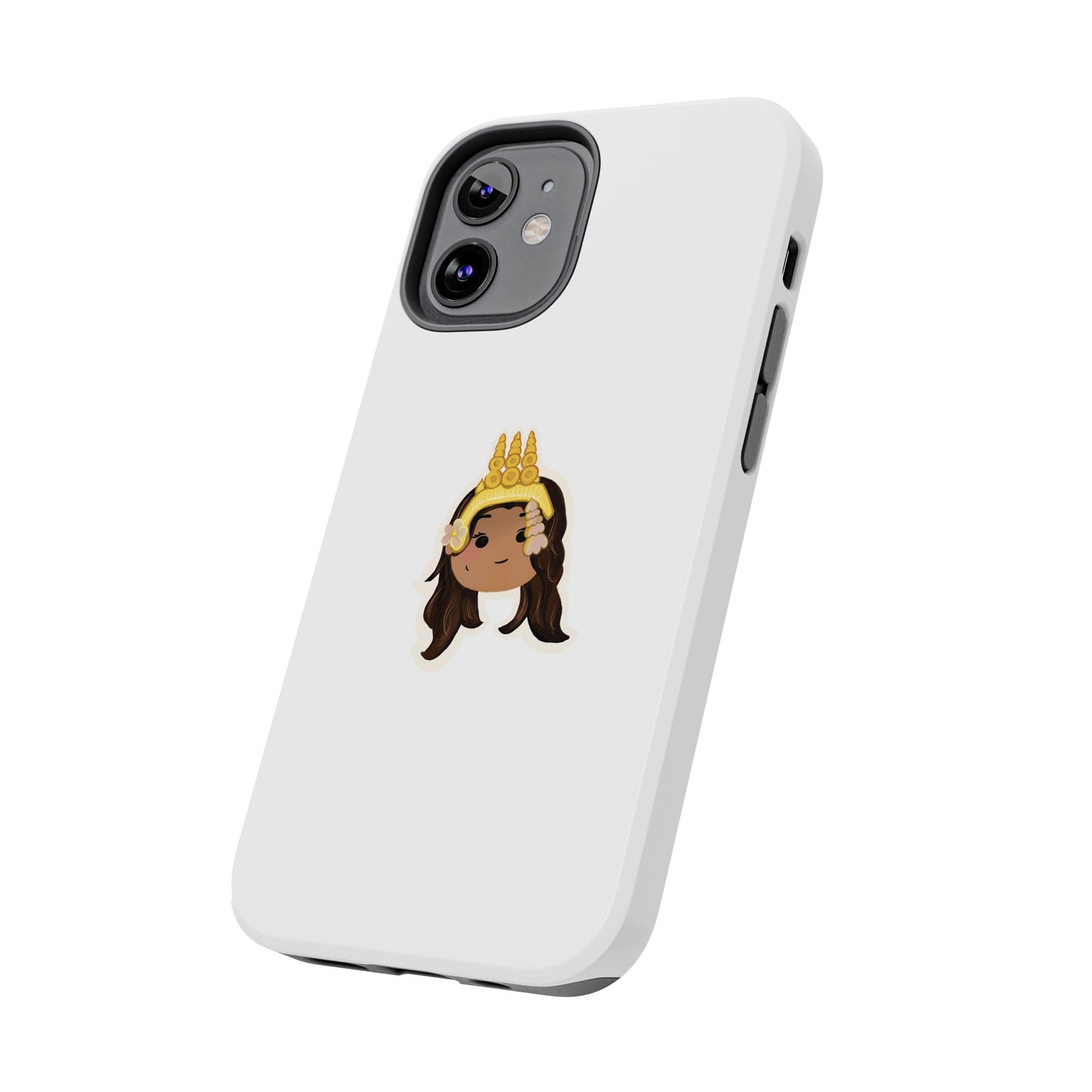 Khmer Apsara Hand-Drawn Cartoon Tough Phone Case by ArtfulErica for iPhone and Samsung Galaxy