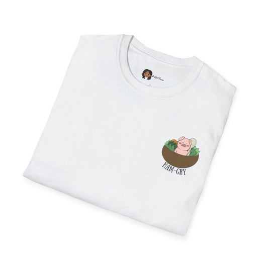 Ham-Gry Pig Pun Hand-Drawn Cartoon Shirt