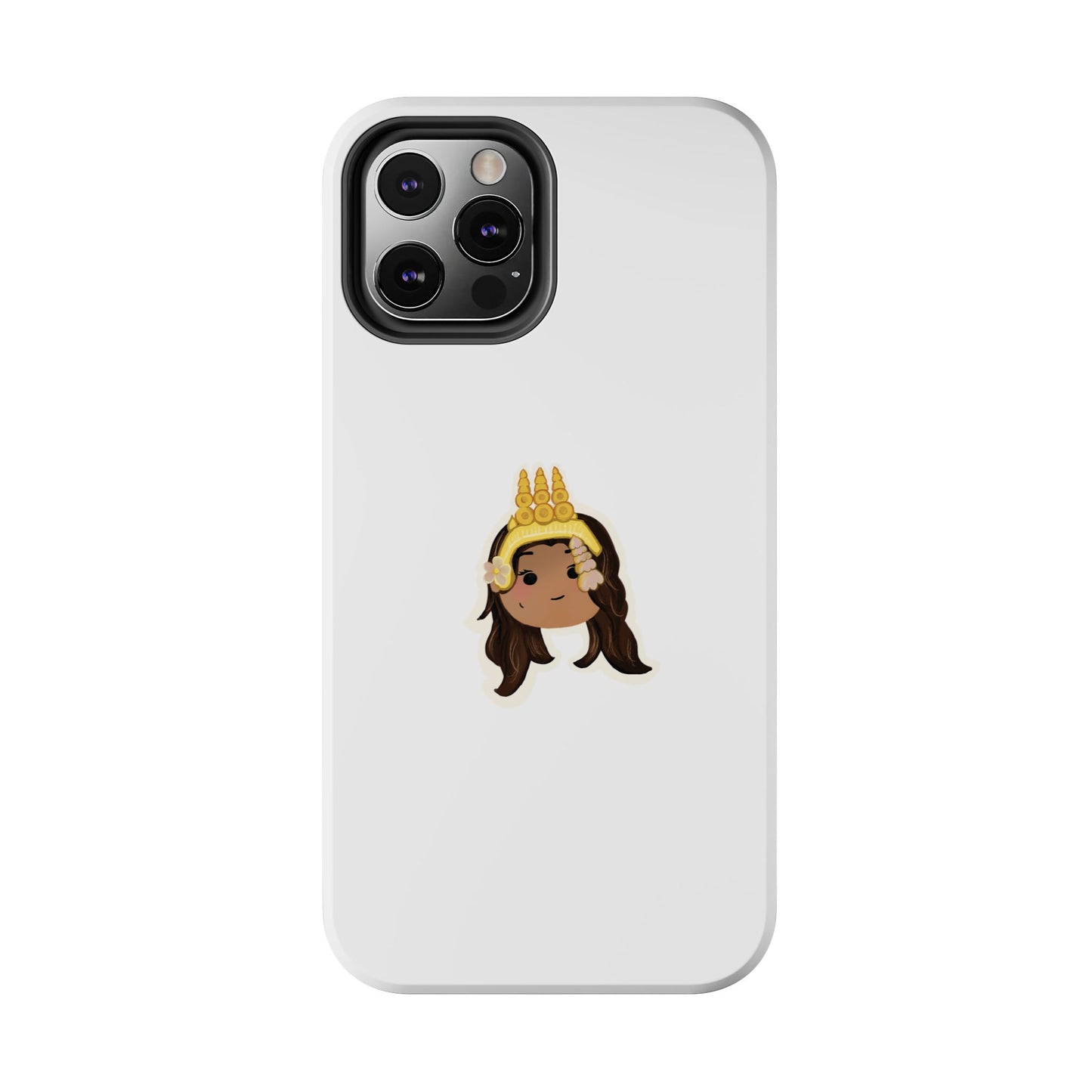 Khmer Apsara Hand-Drawn Cartoon Tough Phone Case by ArtfulErica for iPhone and Samsung Galaxy