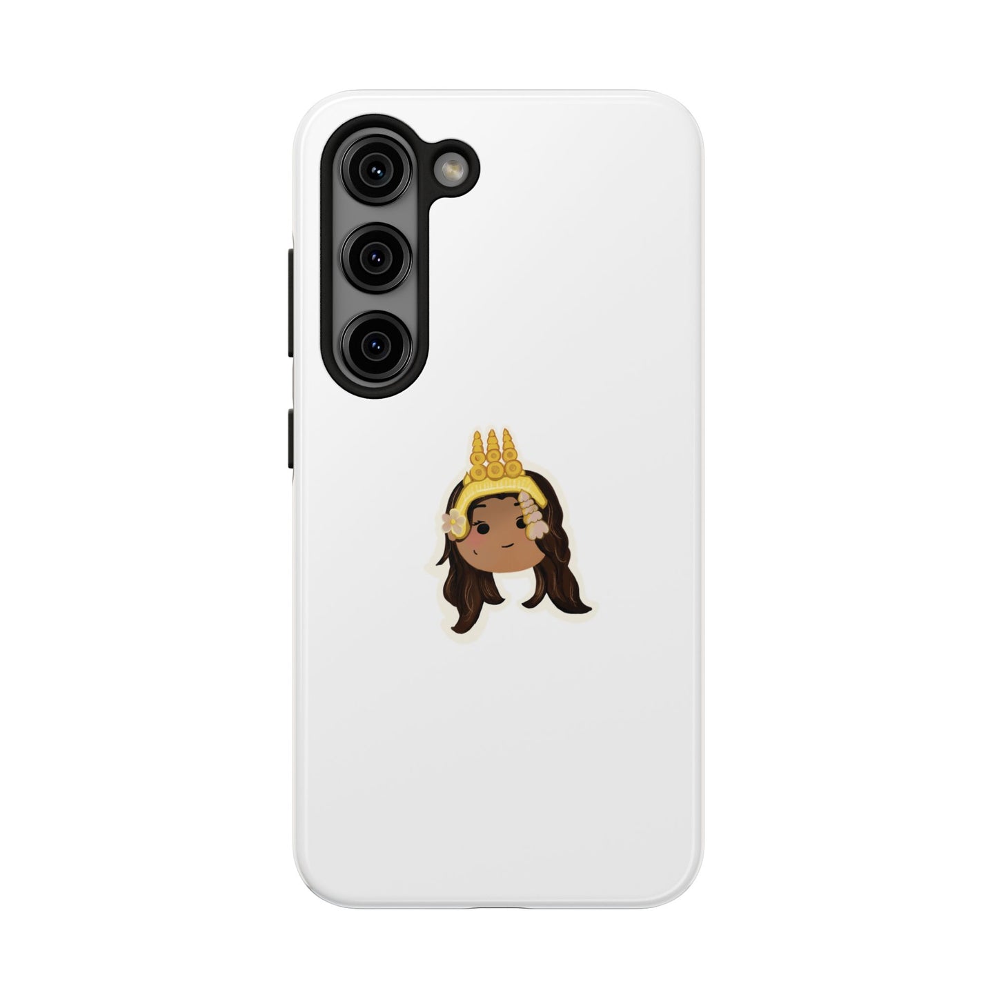 Khmer Apsara Hand-Drawn Cartoon Tough Phone Case by ArtfulErica for iPhone and Samsung Galaxy