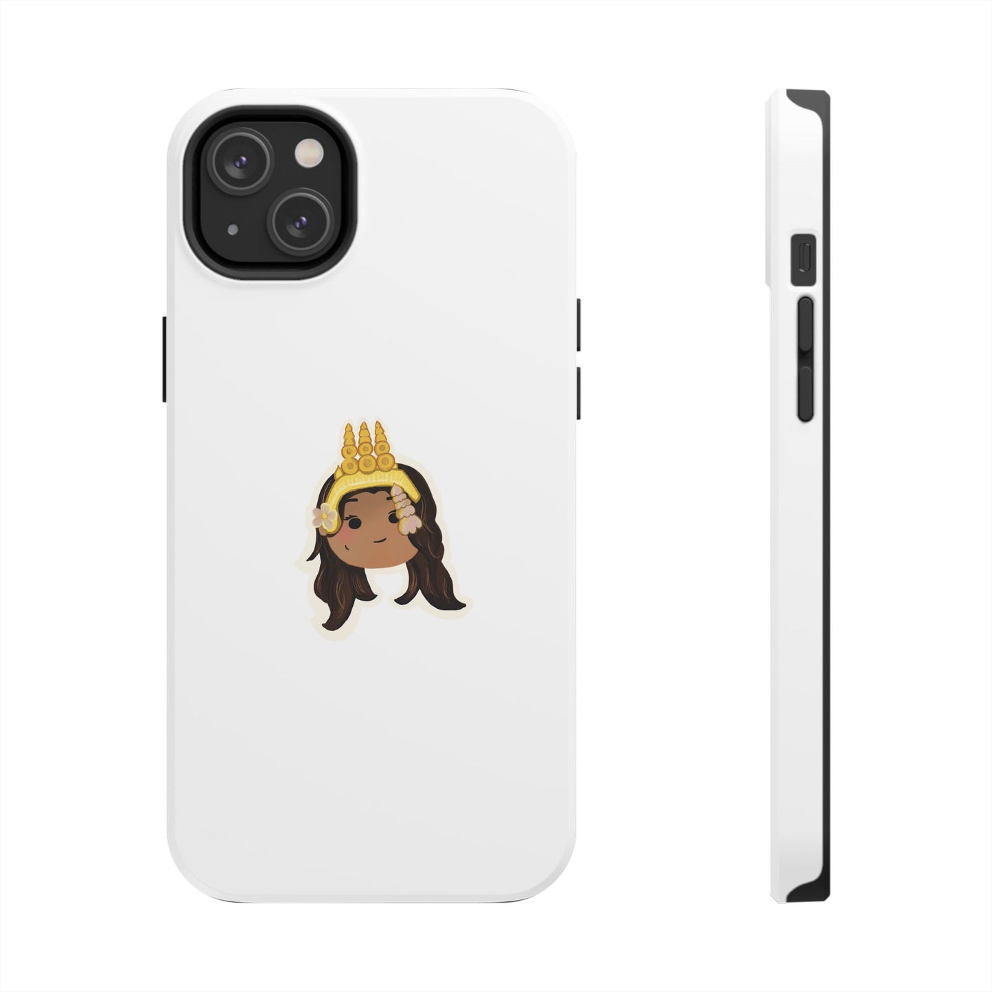 Khmer Apsara Hand-Drawn Cartoon Tough Phone Case by ArtfulErica for iPhone and Samsung Galaxy