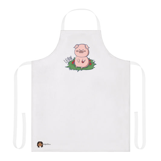 Lechon Pig Pun Hand-Drawn Cartoon Apron