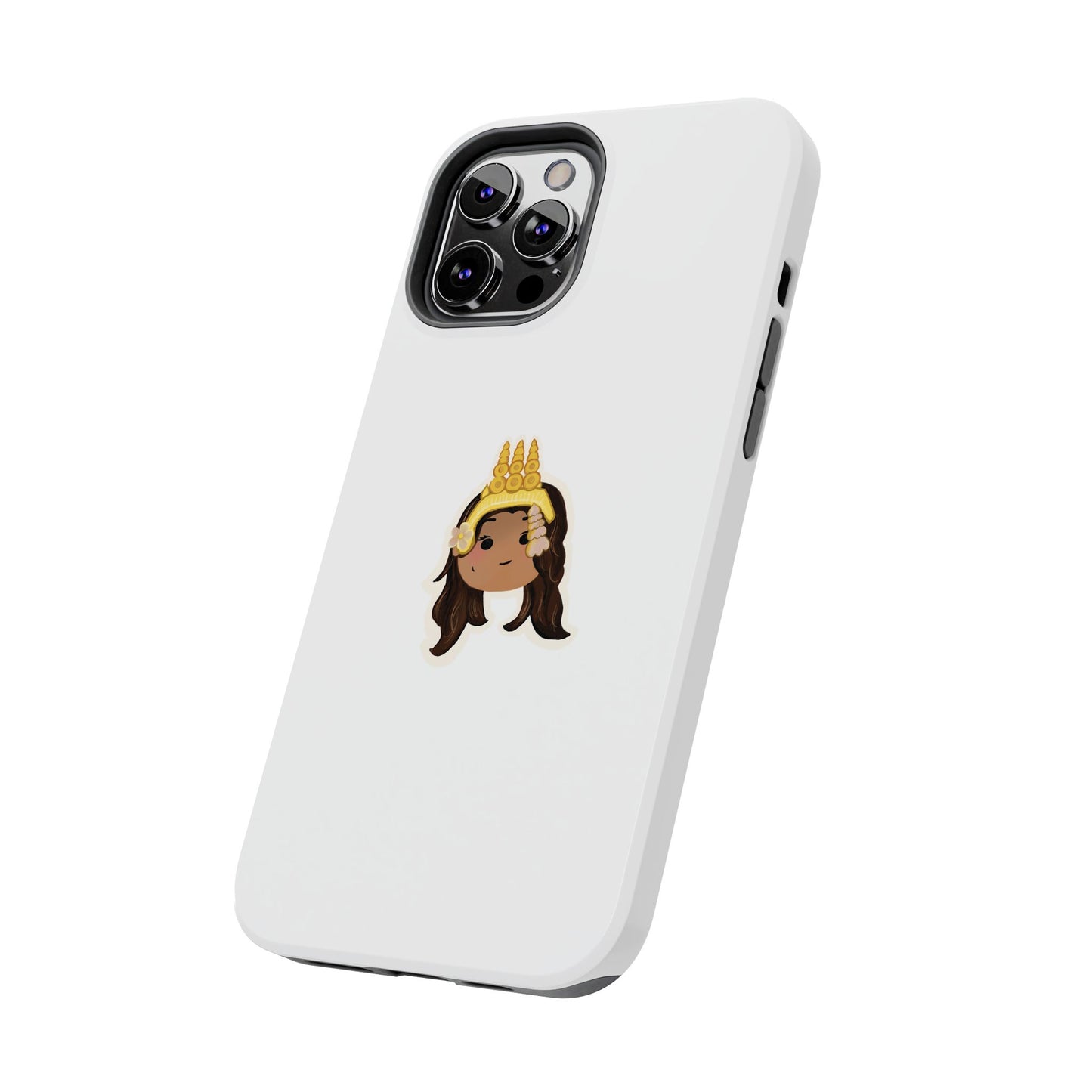 Khmer Apsara Hand-Drawn Cartoon Tough Phone Case by ArtfulErica for iPhone and Samsung Galaxy