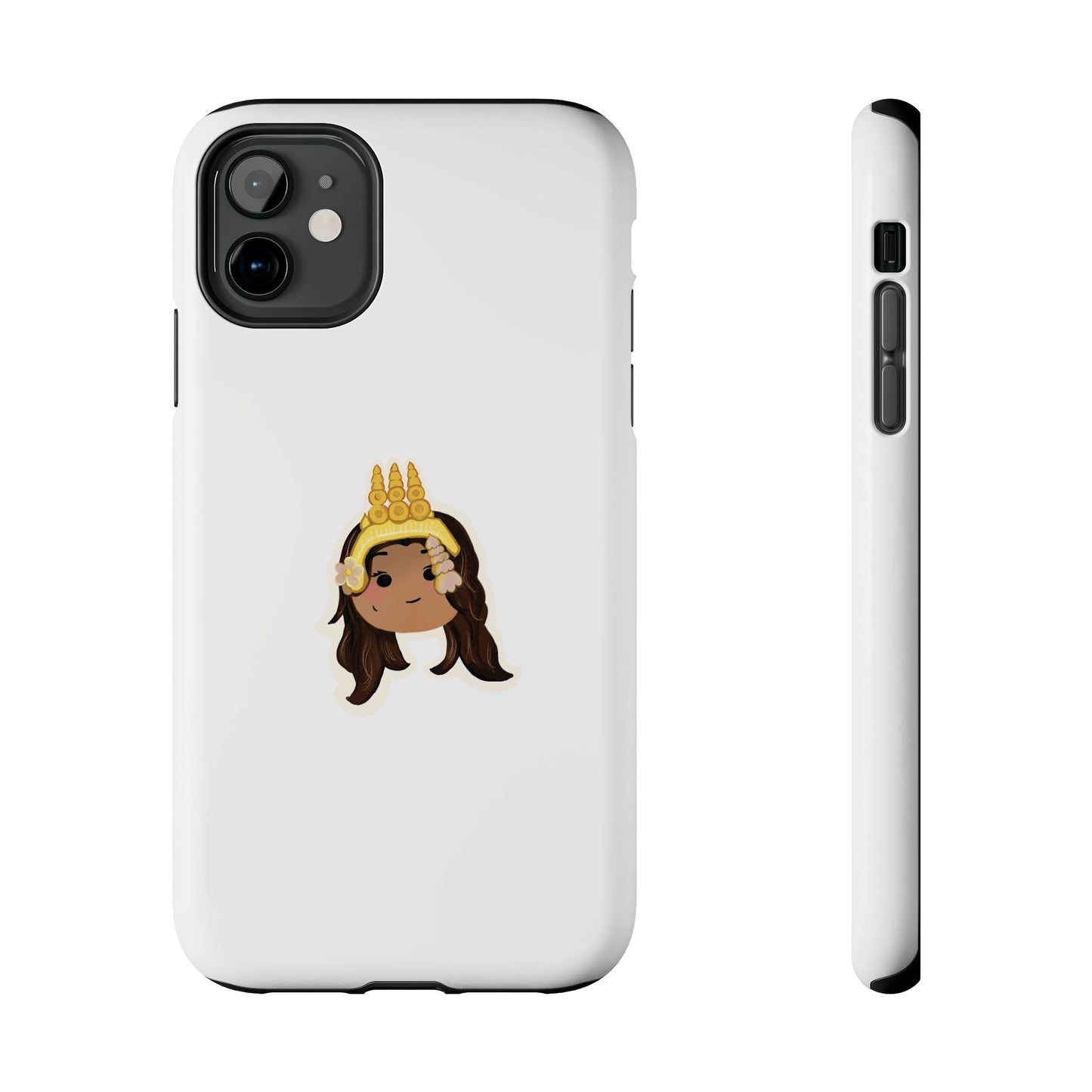 Khmer Apsara Hand-Drawn Cartoon Tough Phone Case by ArtfulErica for iPhone and Samsung Galaxy