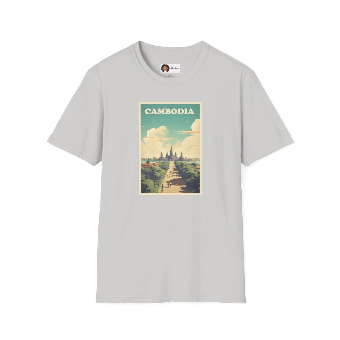 Khmer Tshirt | Cambodia Retro Poster Angkor Wat T-shirt