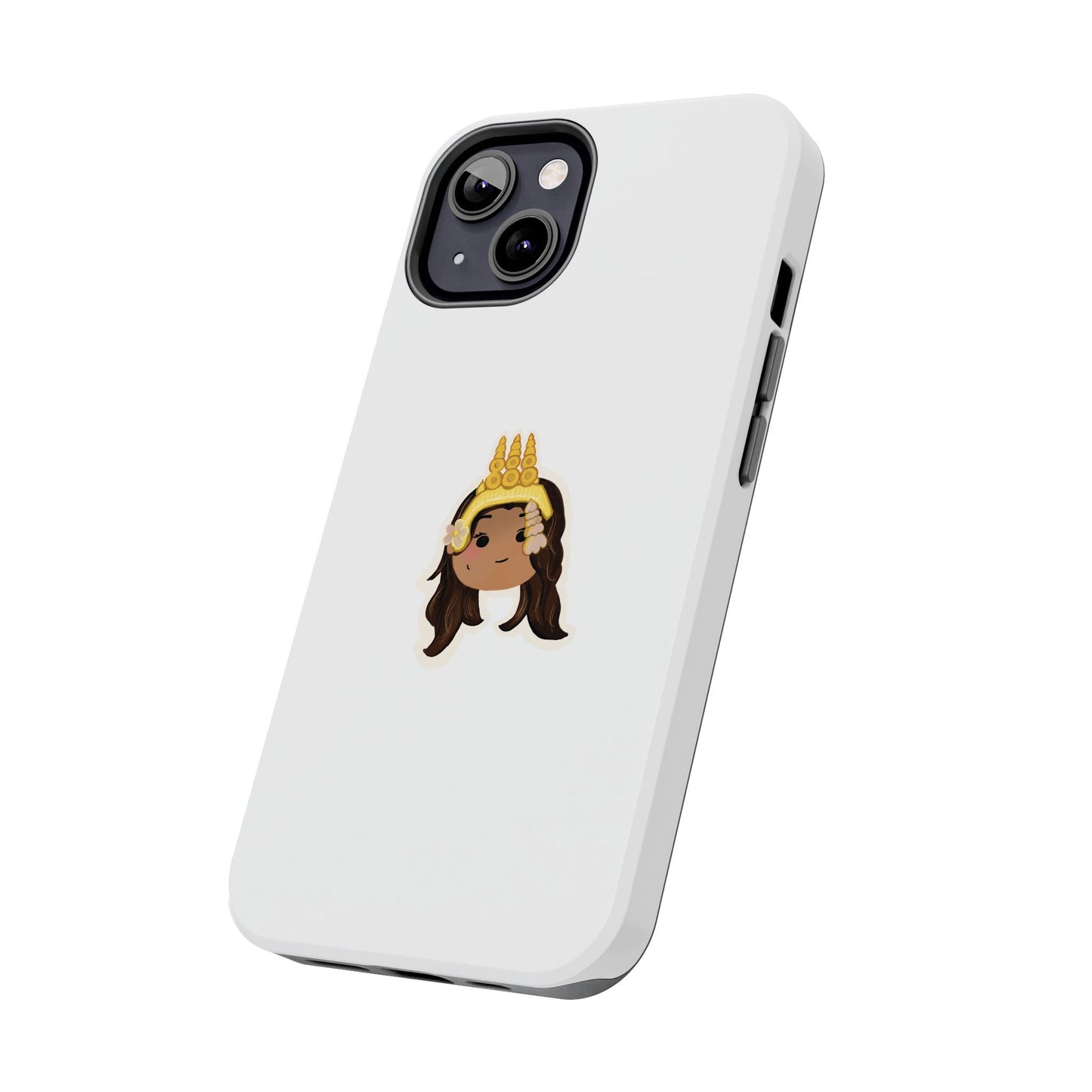 Khmer Apsara Hand-Drawn Cartoon Tough Phone Case by ArtfulErica for iPhone and Samsung Galaxy