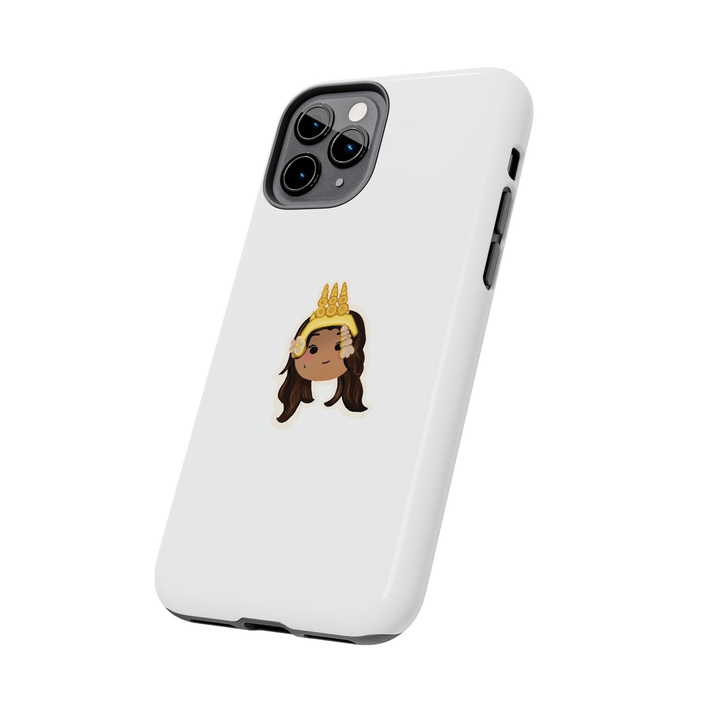 Khmer Apsara Hand-Drawn Cartoon Tough Phone Case by ArtfulErica for iPhone and Samsung Galaxy